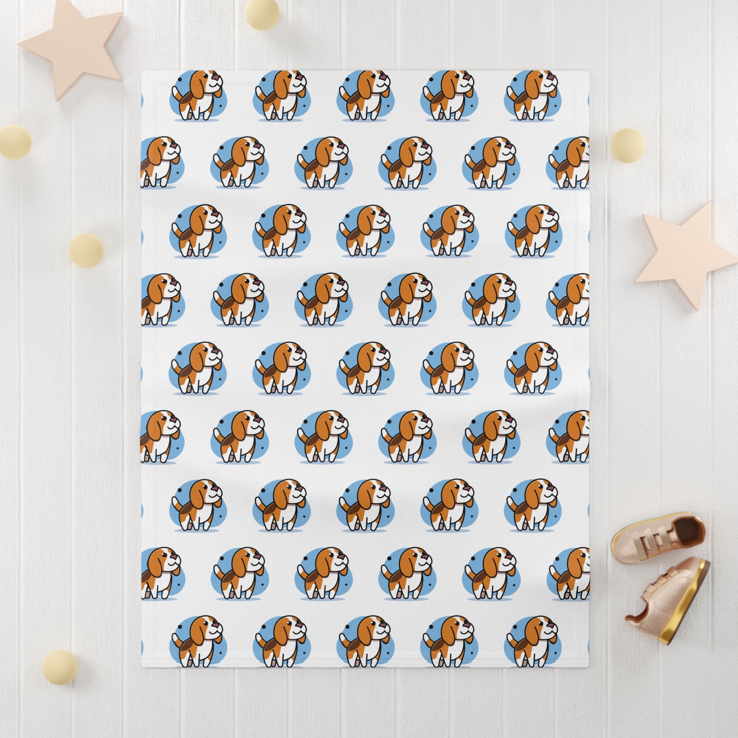 Beagle Bubble Soft Fleece Baby Blanket