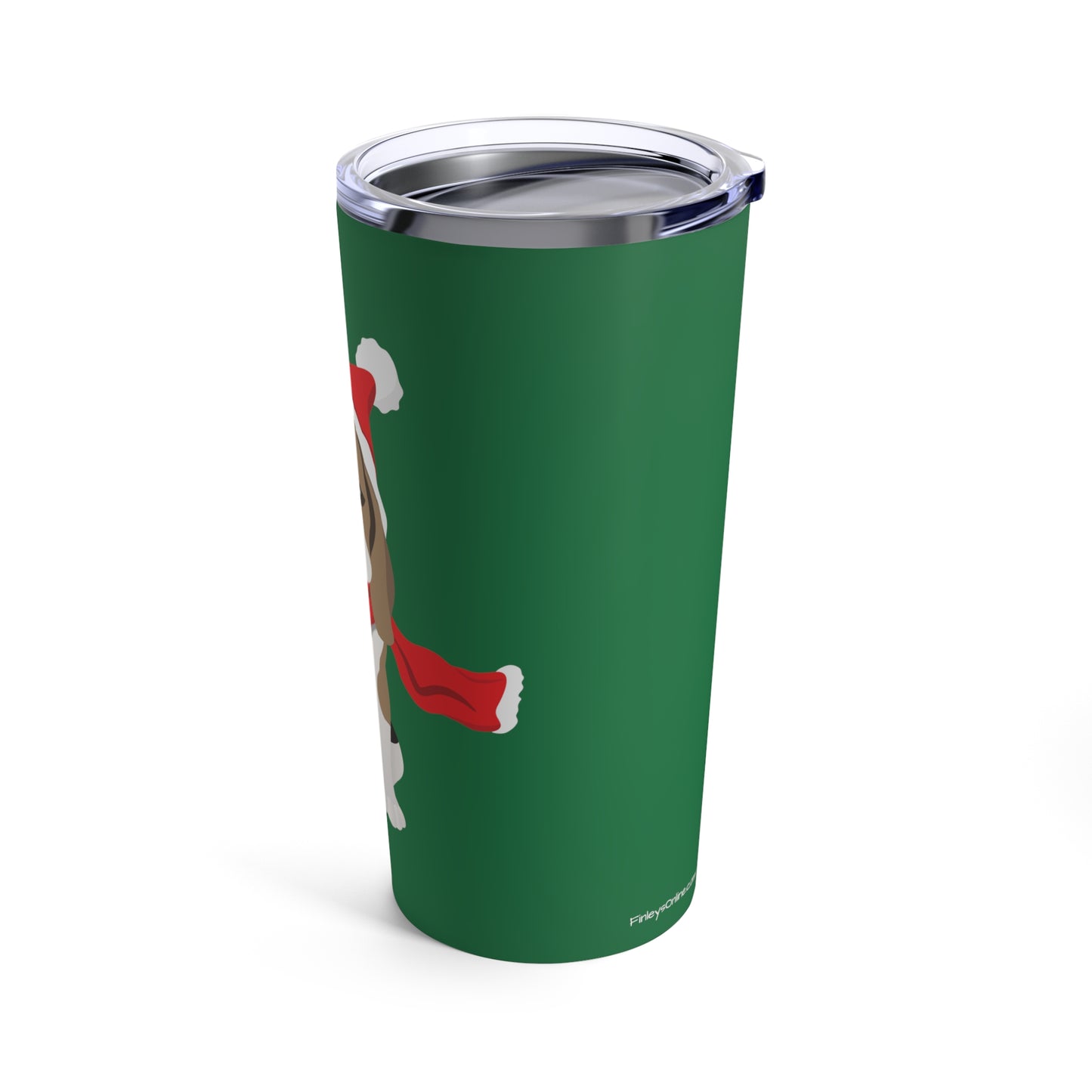 Holiday Beagle - Tumbler 20oz - Dark Green - Finleys Online