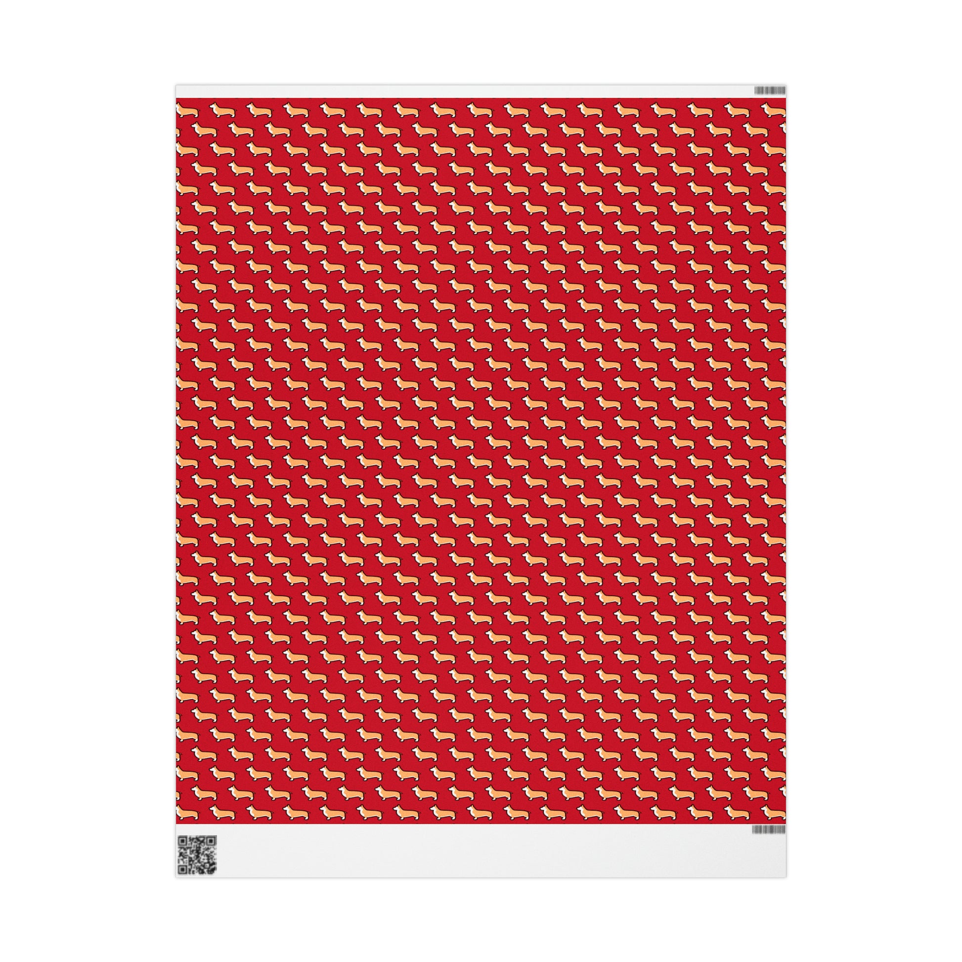 Modern Corgi Red Wrapping Paper - Finleys Online