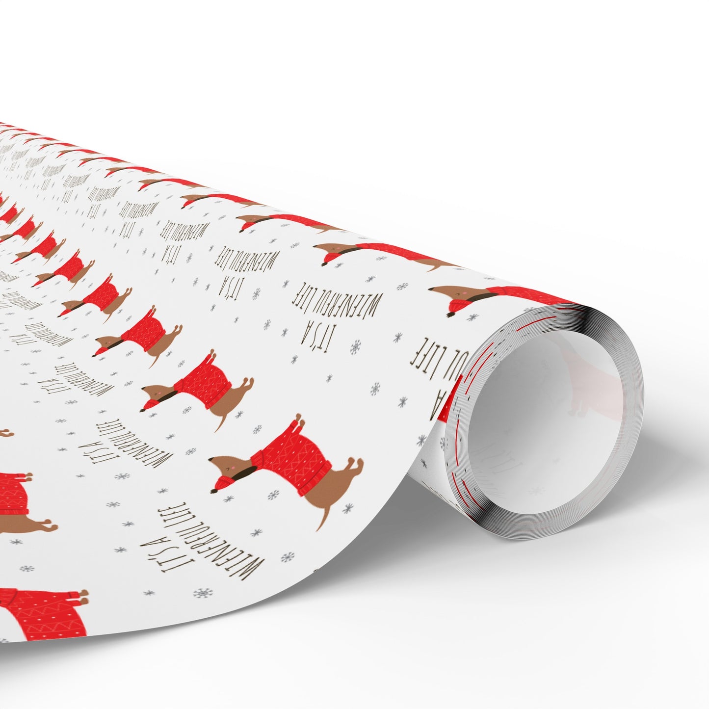 "It's a Wienerful Life" Dachshund Wrapping Paper