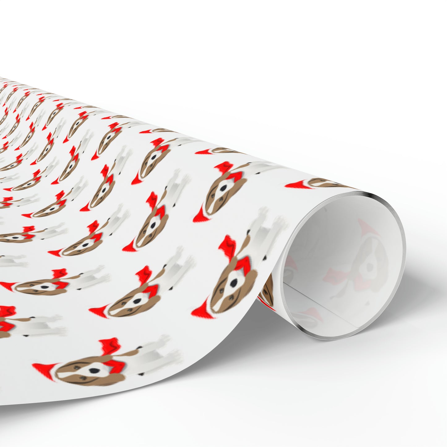 New Sizes: Beagle Puppy White Wrapping Paper - Finleys Online