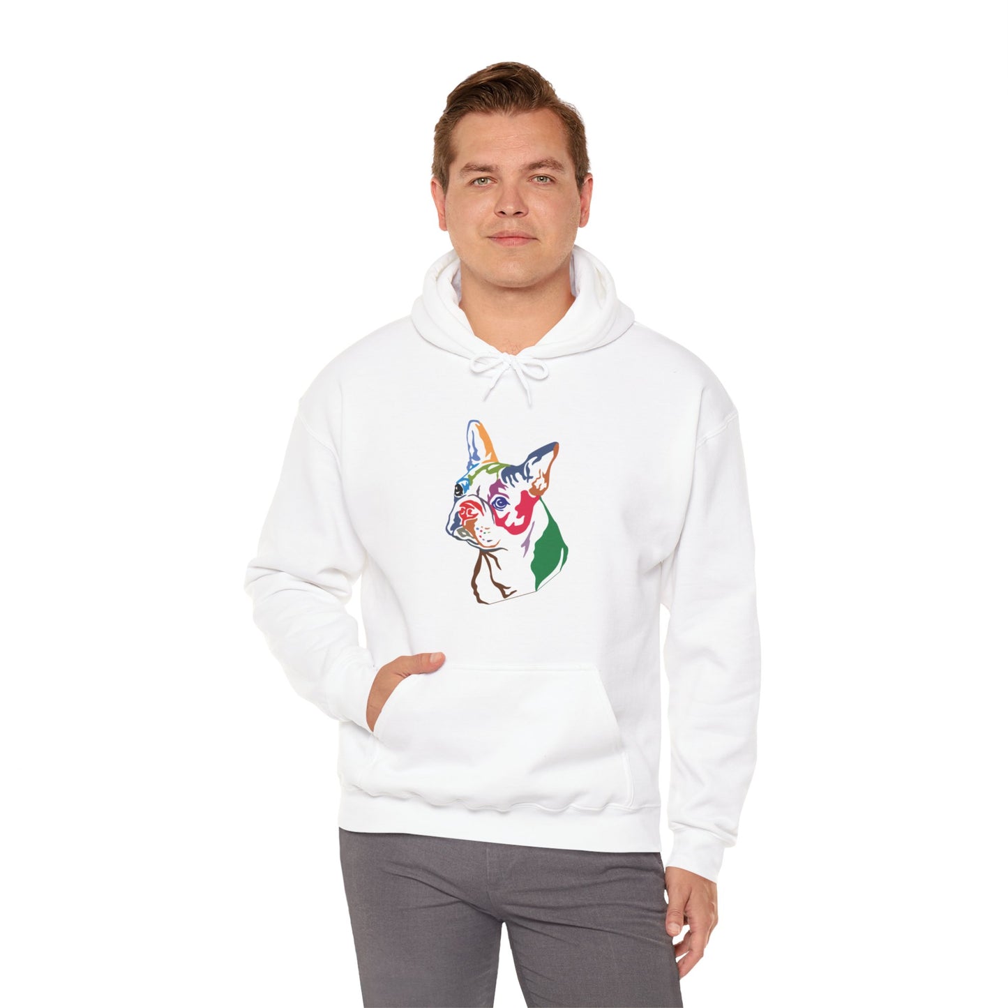 Boston Terrier Modern Art - Unisex Heavy Blend™ Hooded Sweatshirt - Finleys Online