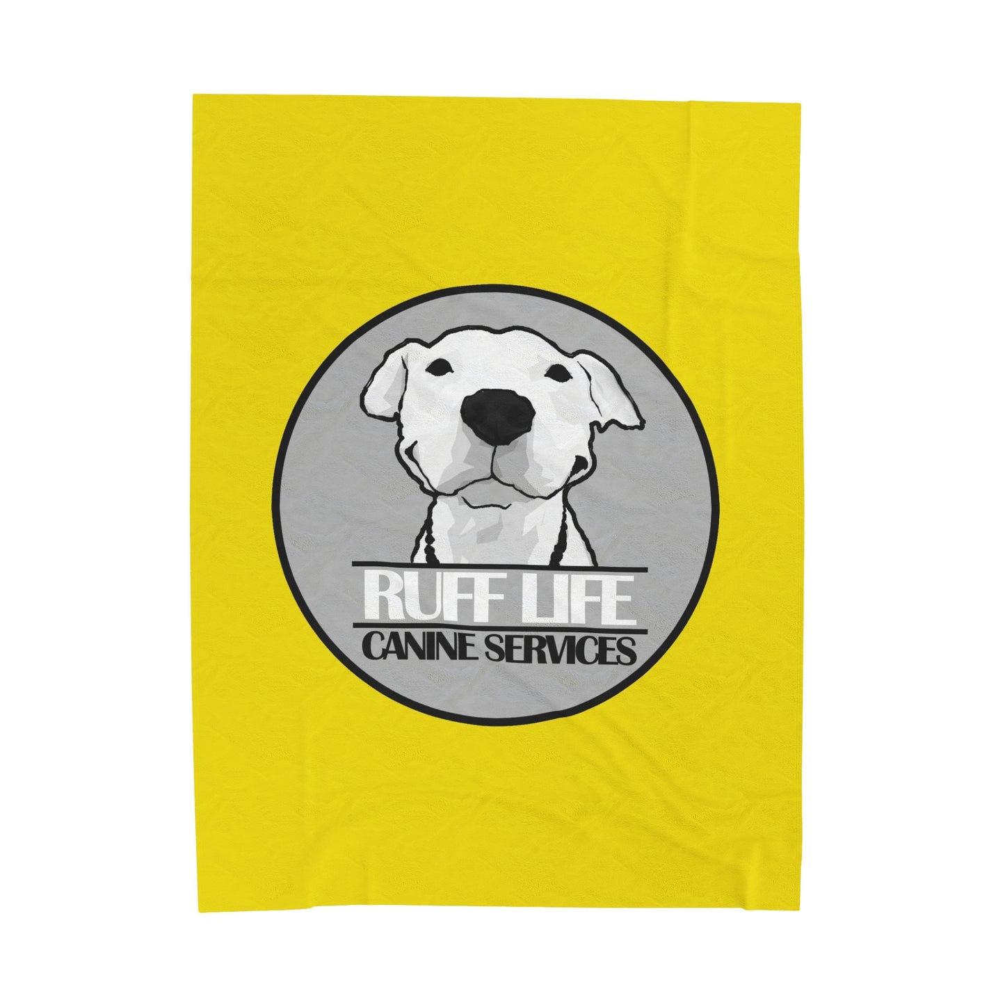 Ruff Life Yellow Velveteen Plush Blanket