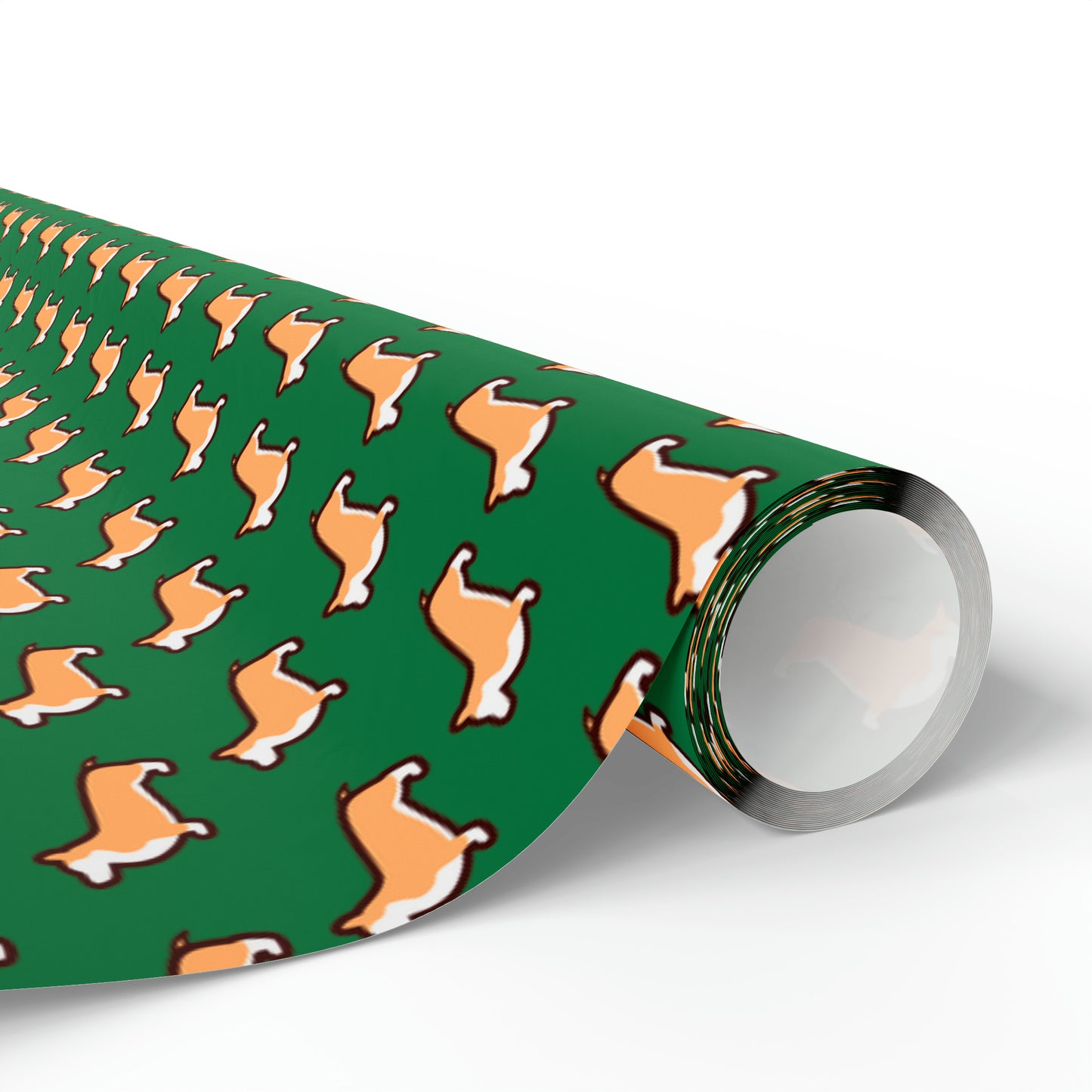 Modern Corgi Green Wrapping Paper - Finleys Online