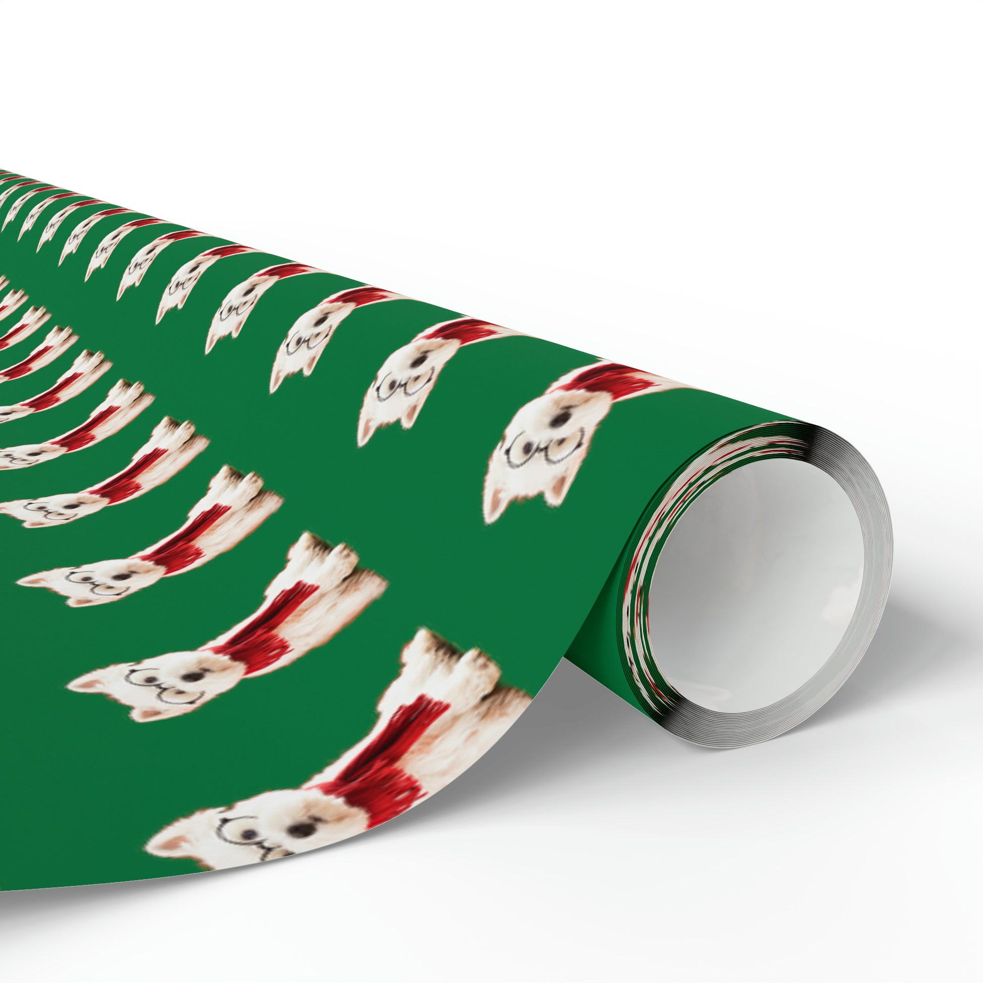 Westie Green Wrapping Paper - Finleys Online