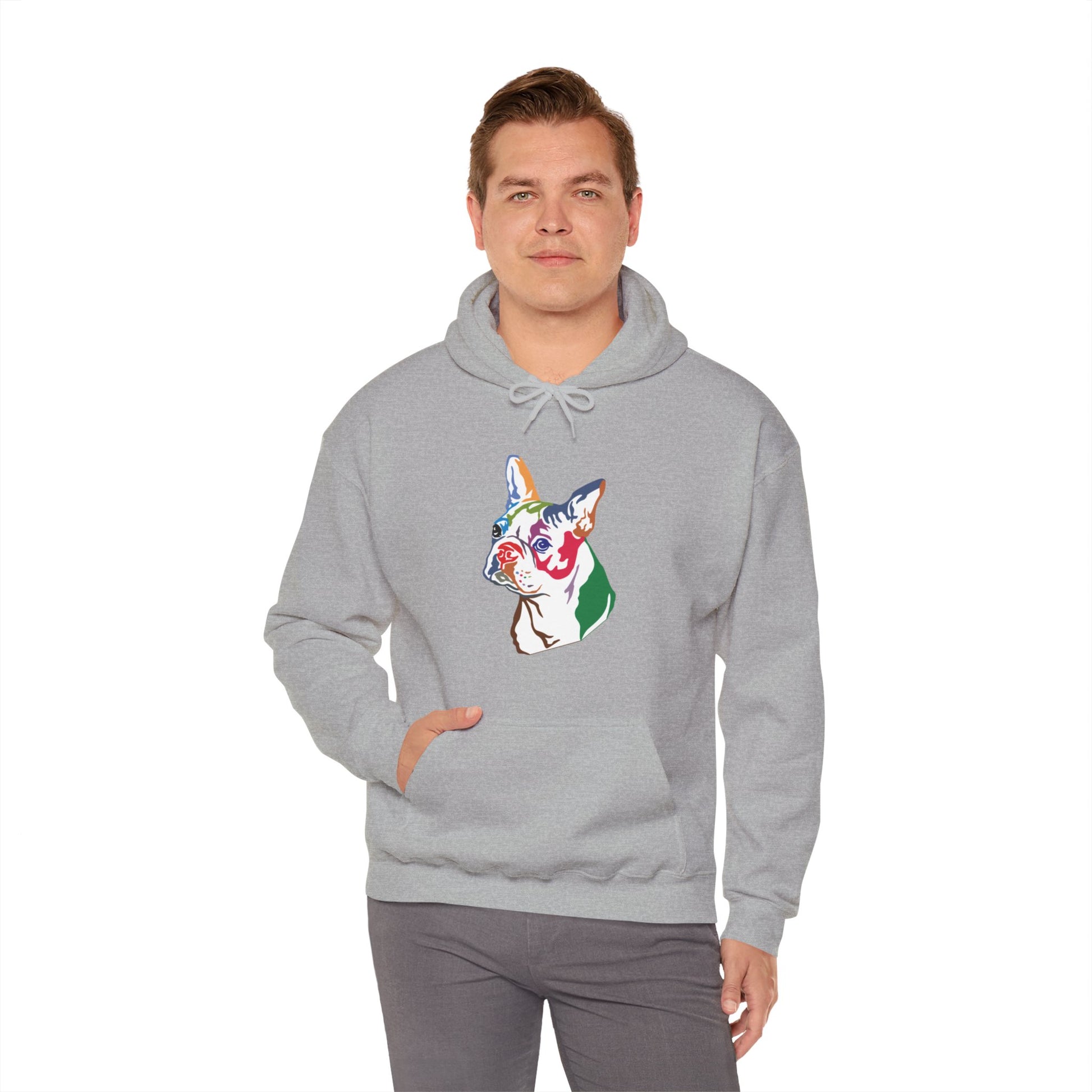 Boston Terrier Modern Art - Unisex Heavy Blend™ Hooded Sweatshirt - Finleys Online