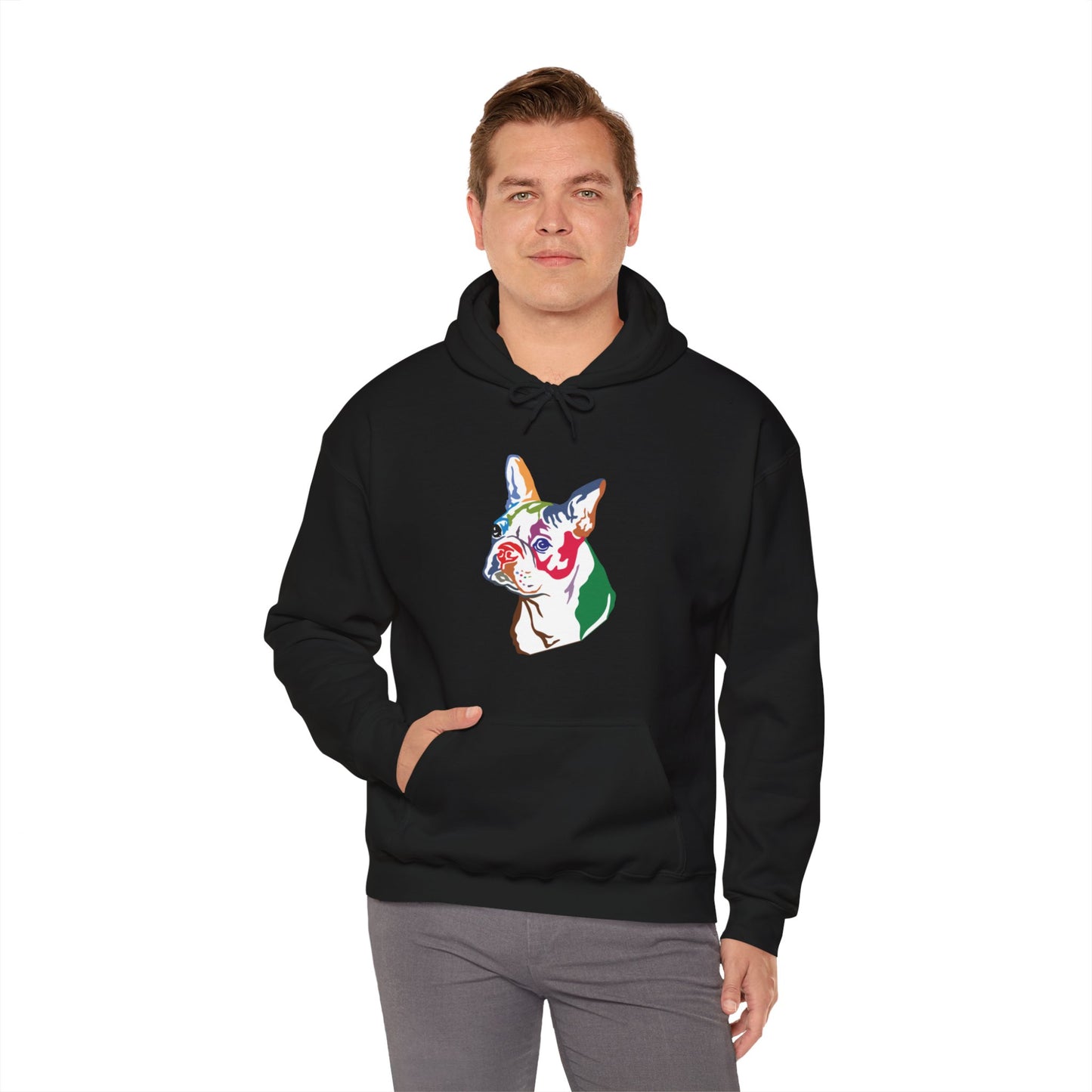 Boston Terrier Modern Art - Unisex Heavy Blend™ Hooded Sweatshirt - Finleys Online