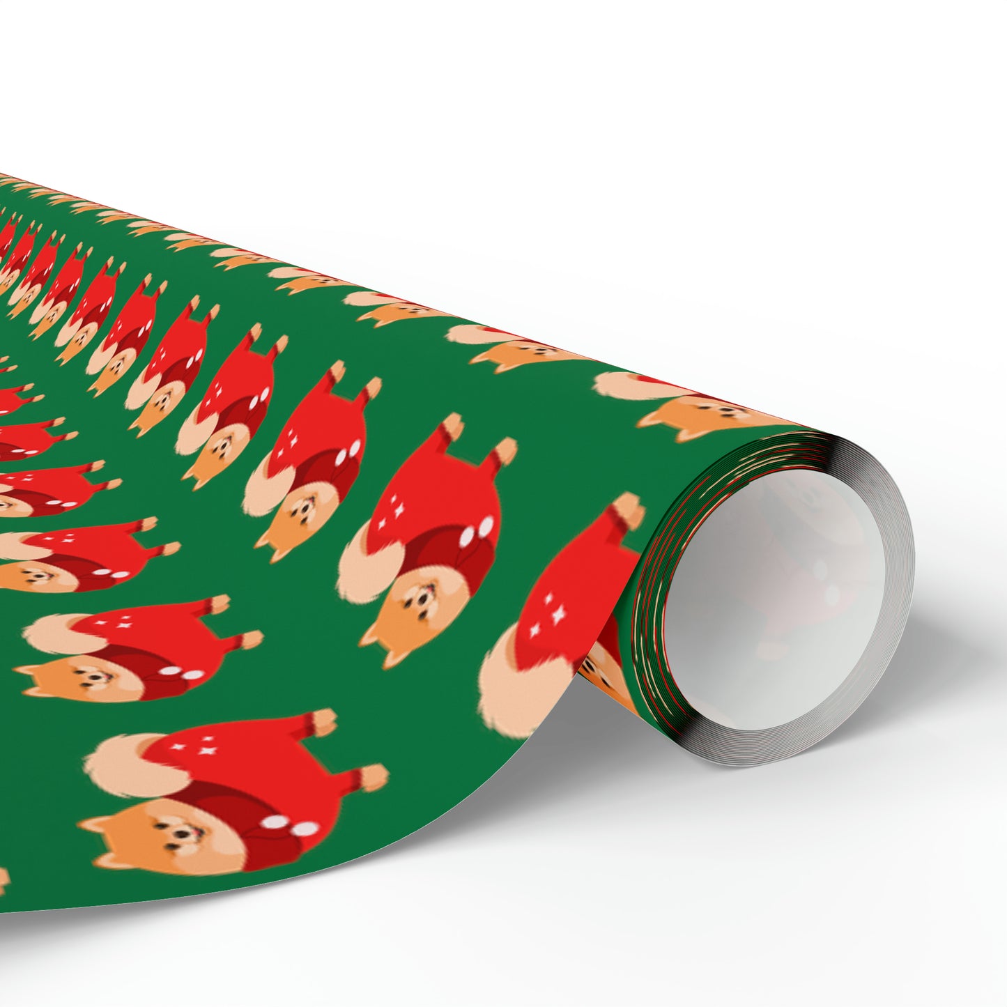 Pomeranian Green Wrapping Paper - Finleys Online