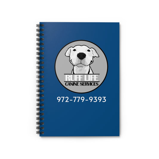 Ruff Life Blue Spiral Notebook - Ruled Line