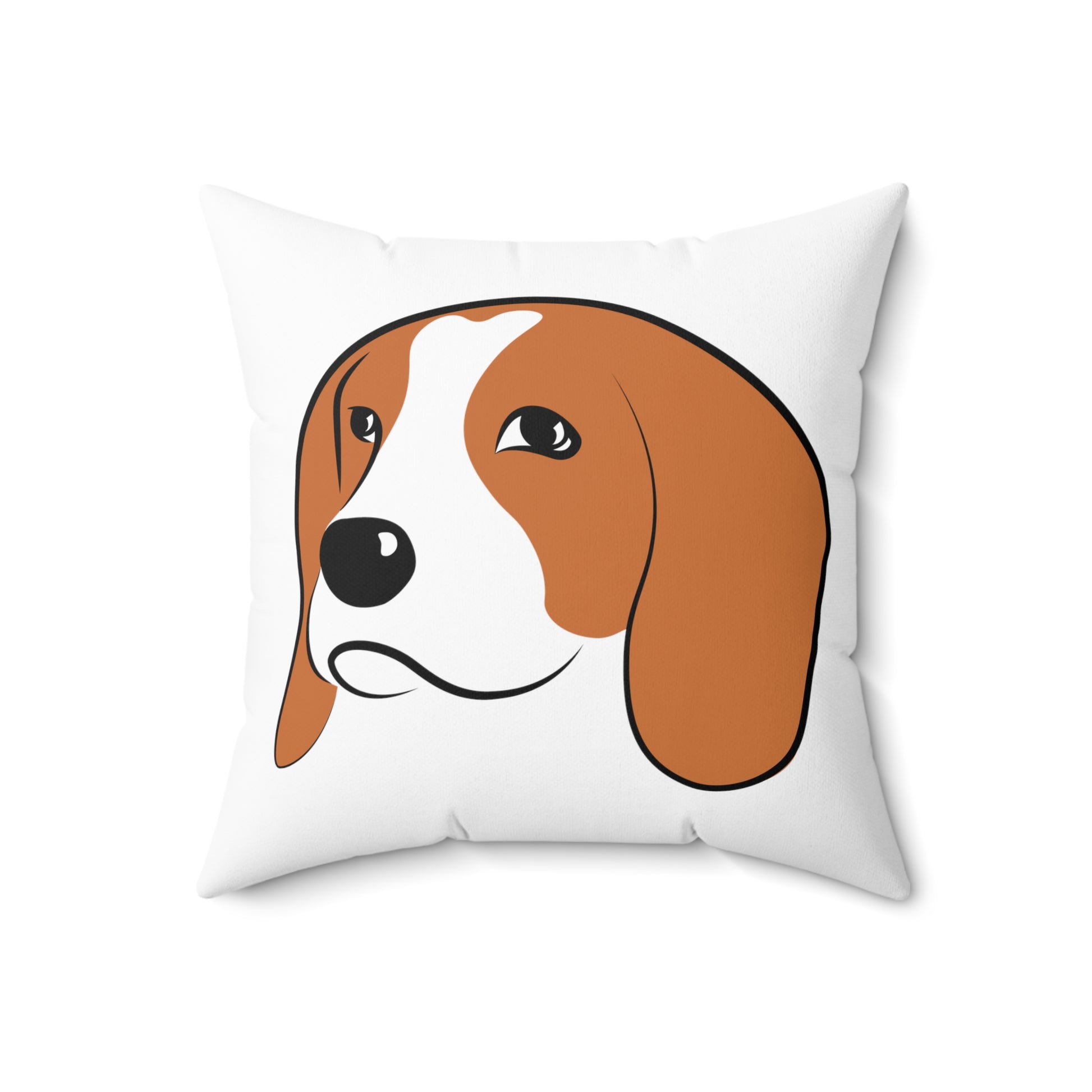 Beagle Face Spun Polyester Square Pillow - Finleys Online