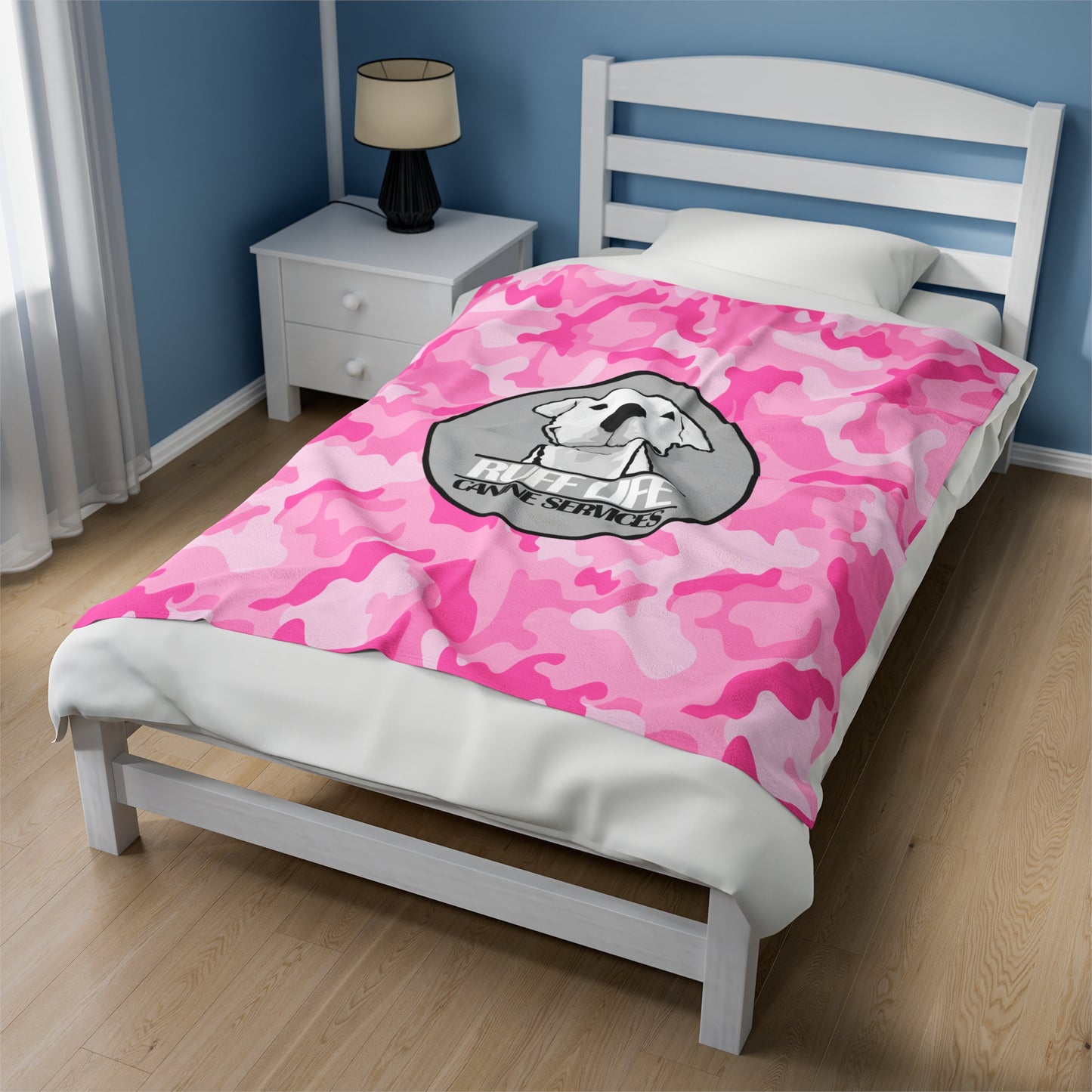 Ruff Life Pink Camo Blanket