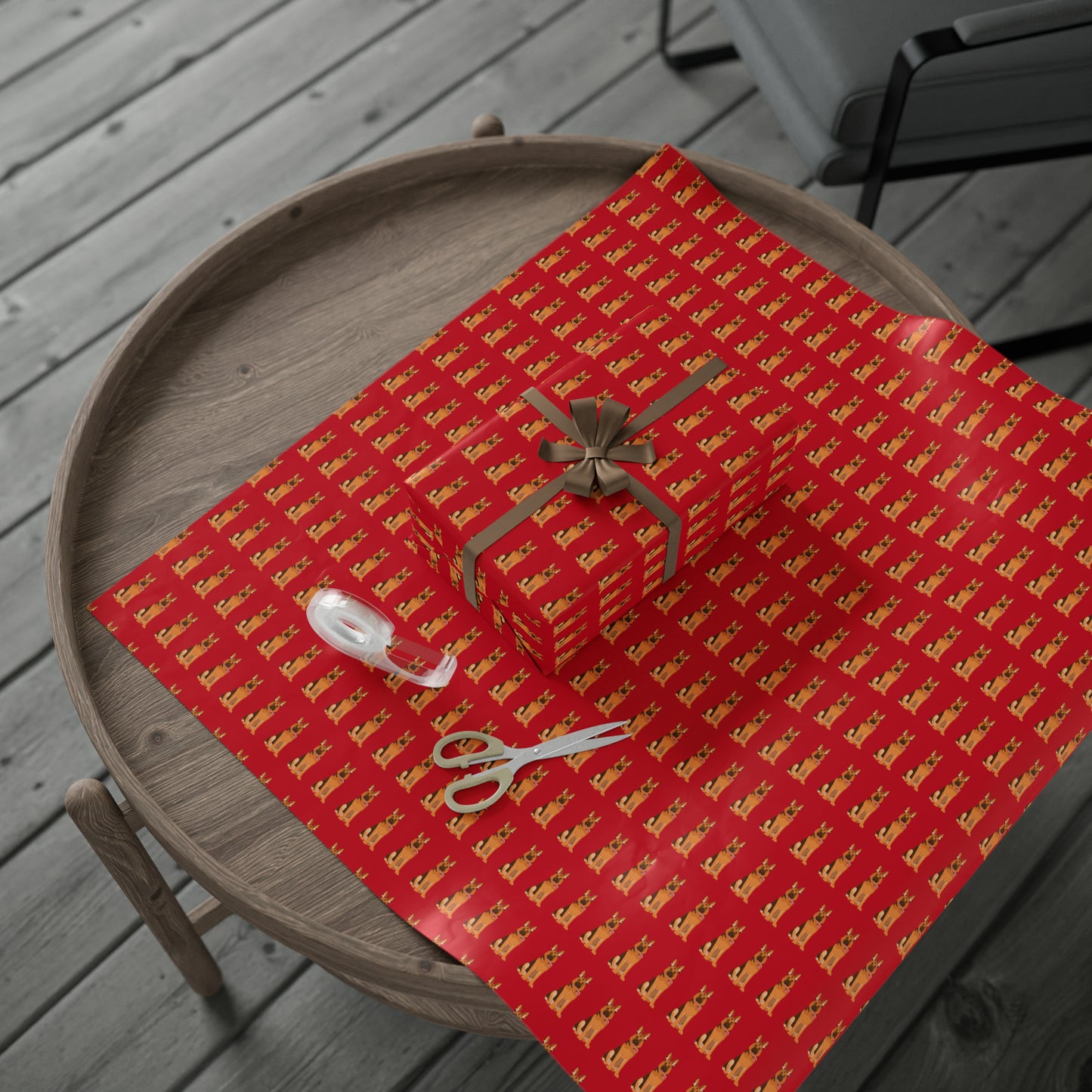 German Shepherd Red Wrapping Paper - Finleys Online