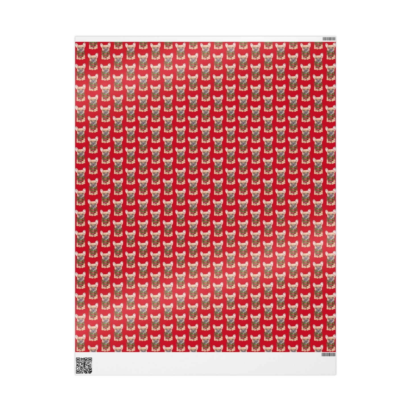 New Sizes: French Bulldog (Frenchie) Red Wrapping Paper - Finleys Online