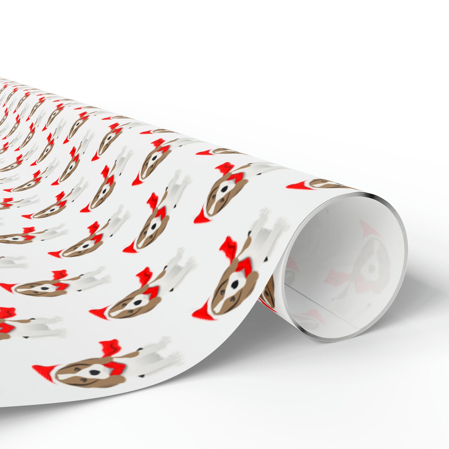 New Sizes: Beagle Puppy White Wrapping Paper - Finleys Online