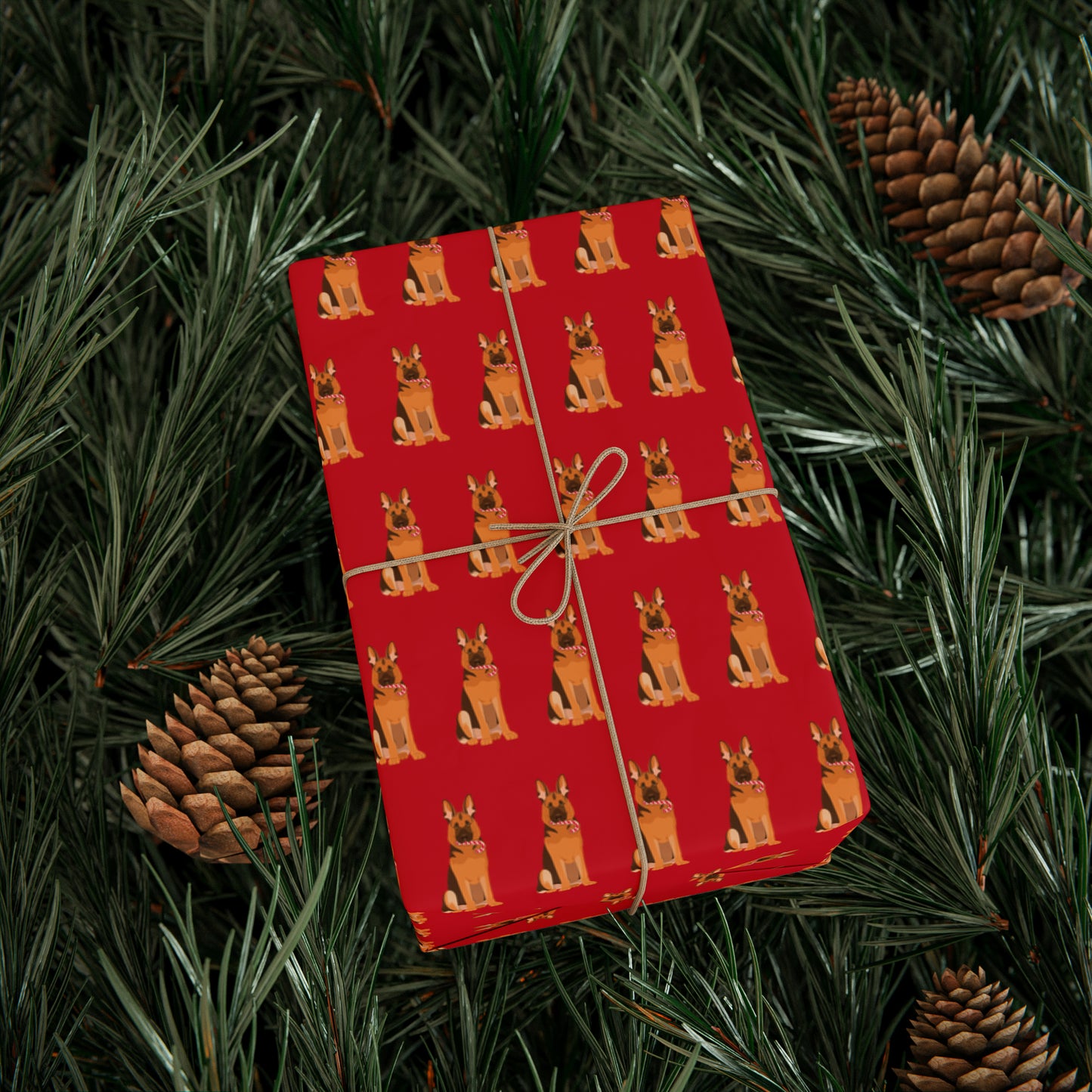 German Shepherd Red Wrapping Paper - Finleys Online