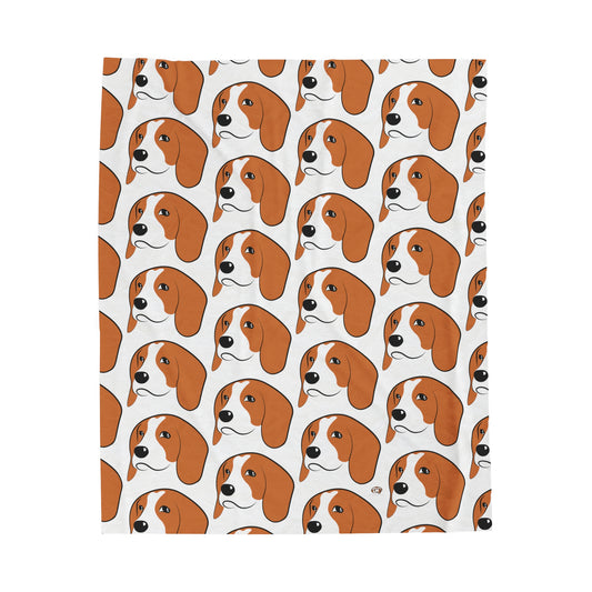 Beagle Face Velveteen Plush Blanket - Finleys Online