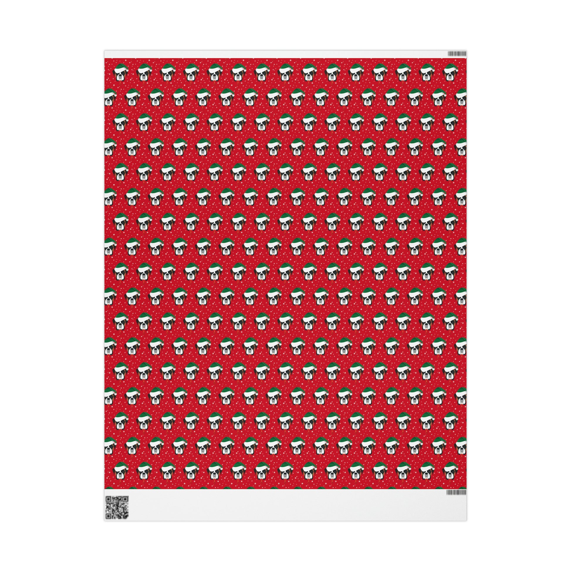 Santa Boxer (dog) Holiday Wrapping Paper - Red - Finleys Online