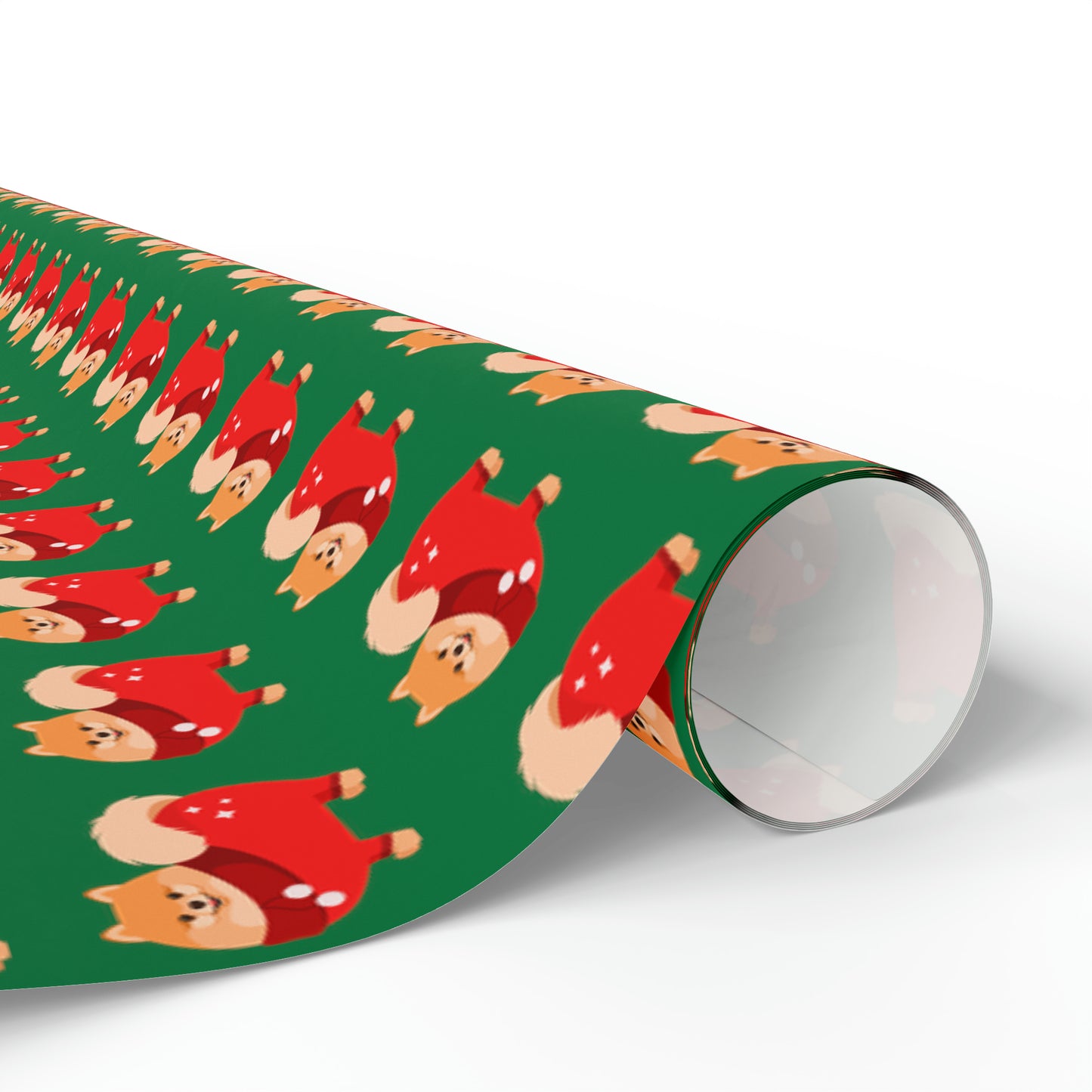 Pomeranian Green Wrapping Paper - Finleys Online