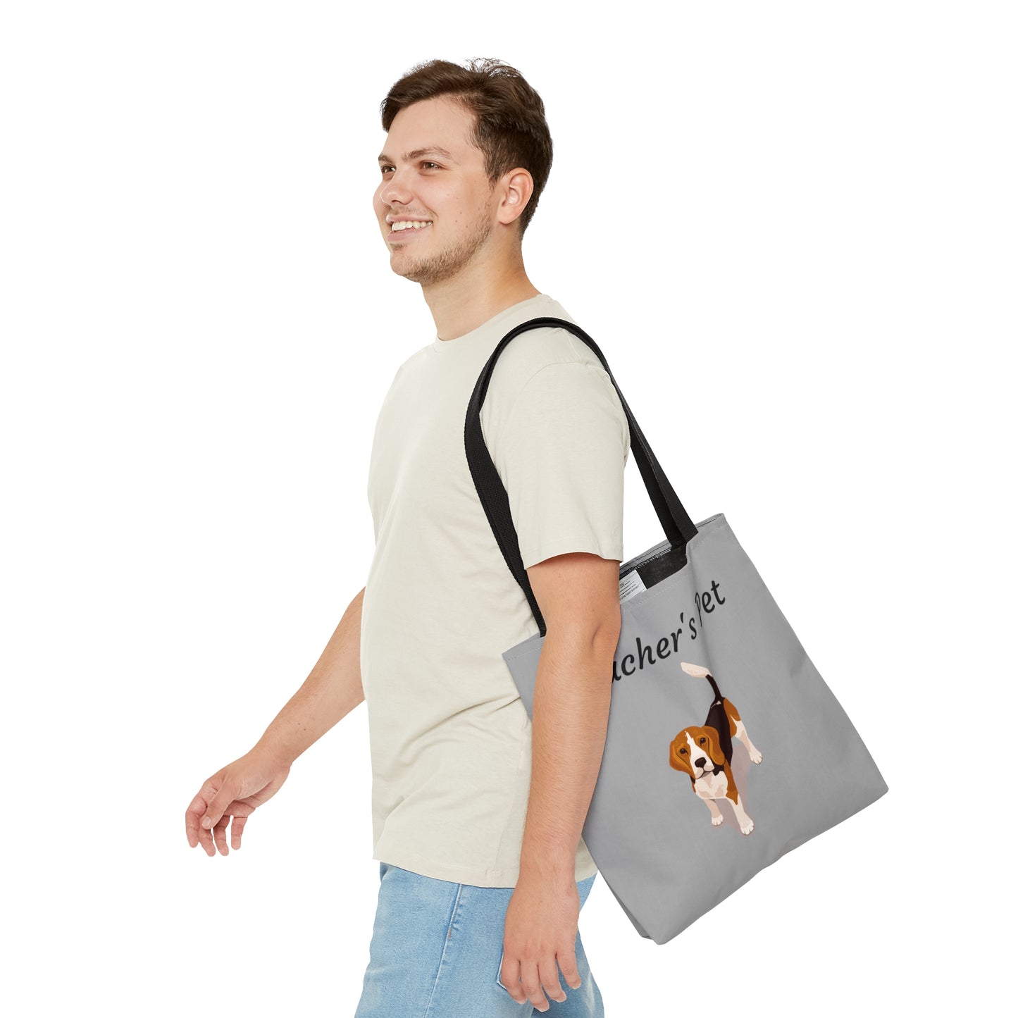 Teacher's Pet (Beagle) Tote - Gray - Finleys Online