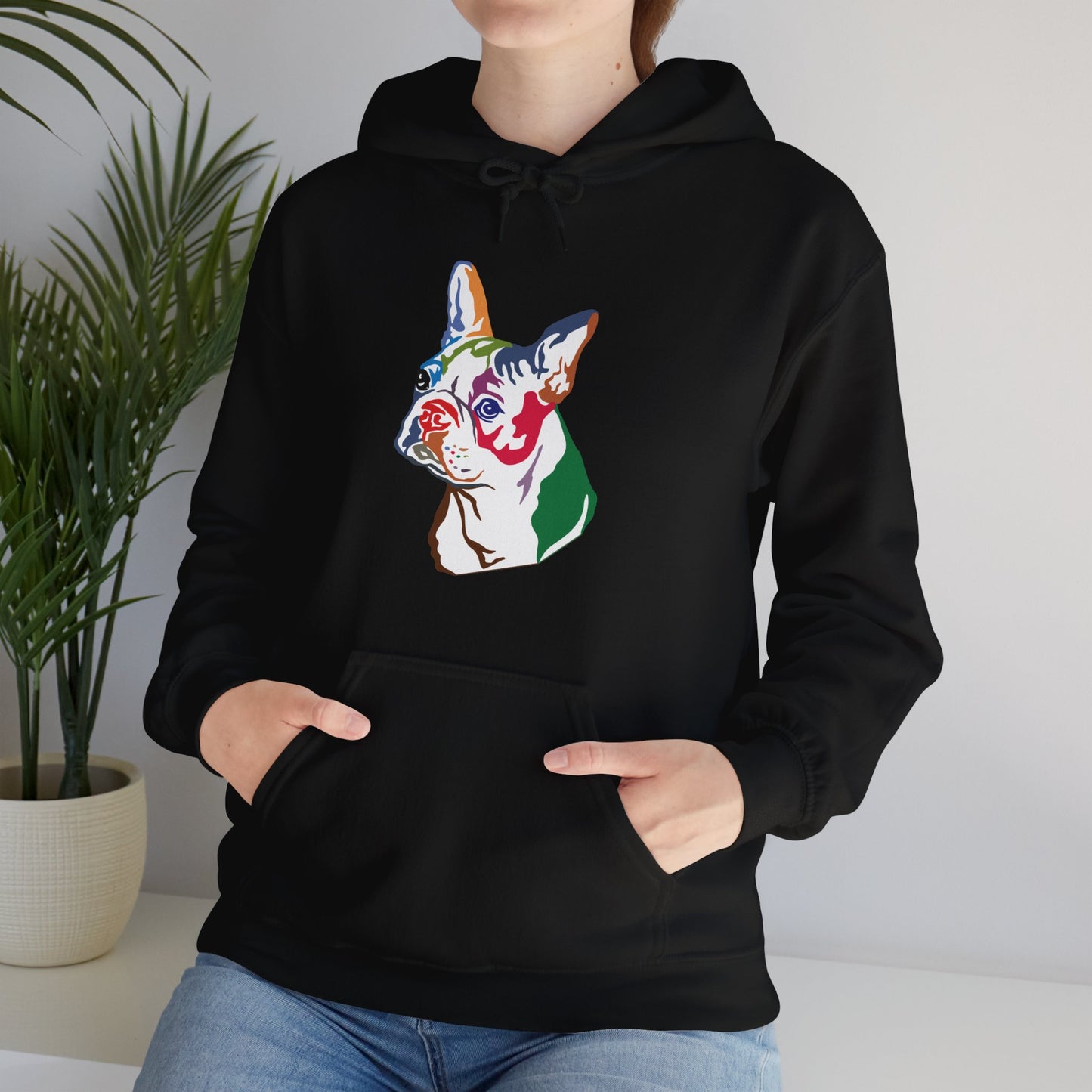 Boston Terrier Modern Art - Unisex Heavy Blend™ Hooded Sweatshirt - Finleys Online