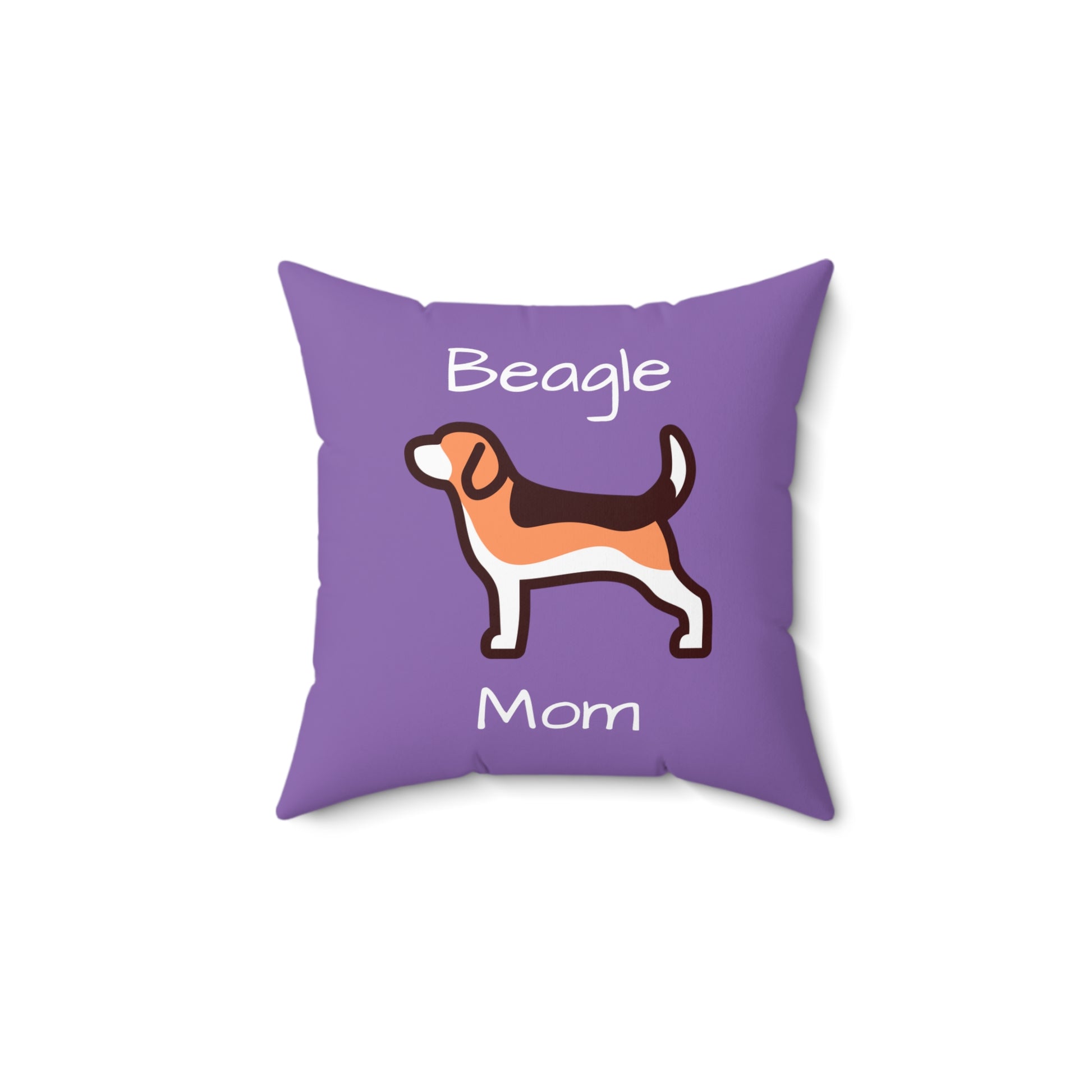 Beagle Mom Spun Polyester Square Pillow - Lavender - Finleys Online