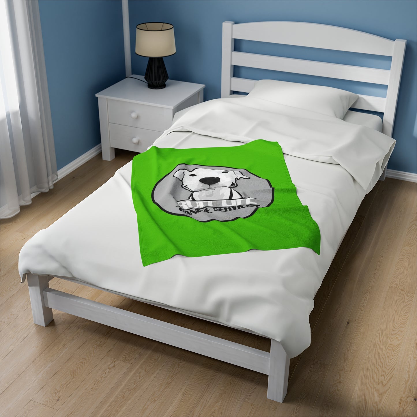 Ruff Life Green Velveteen Plush Blanket