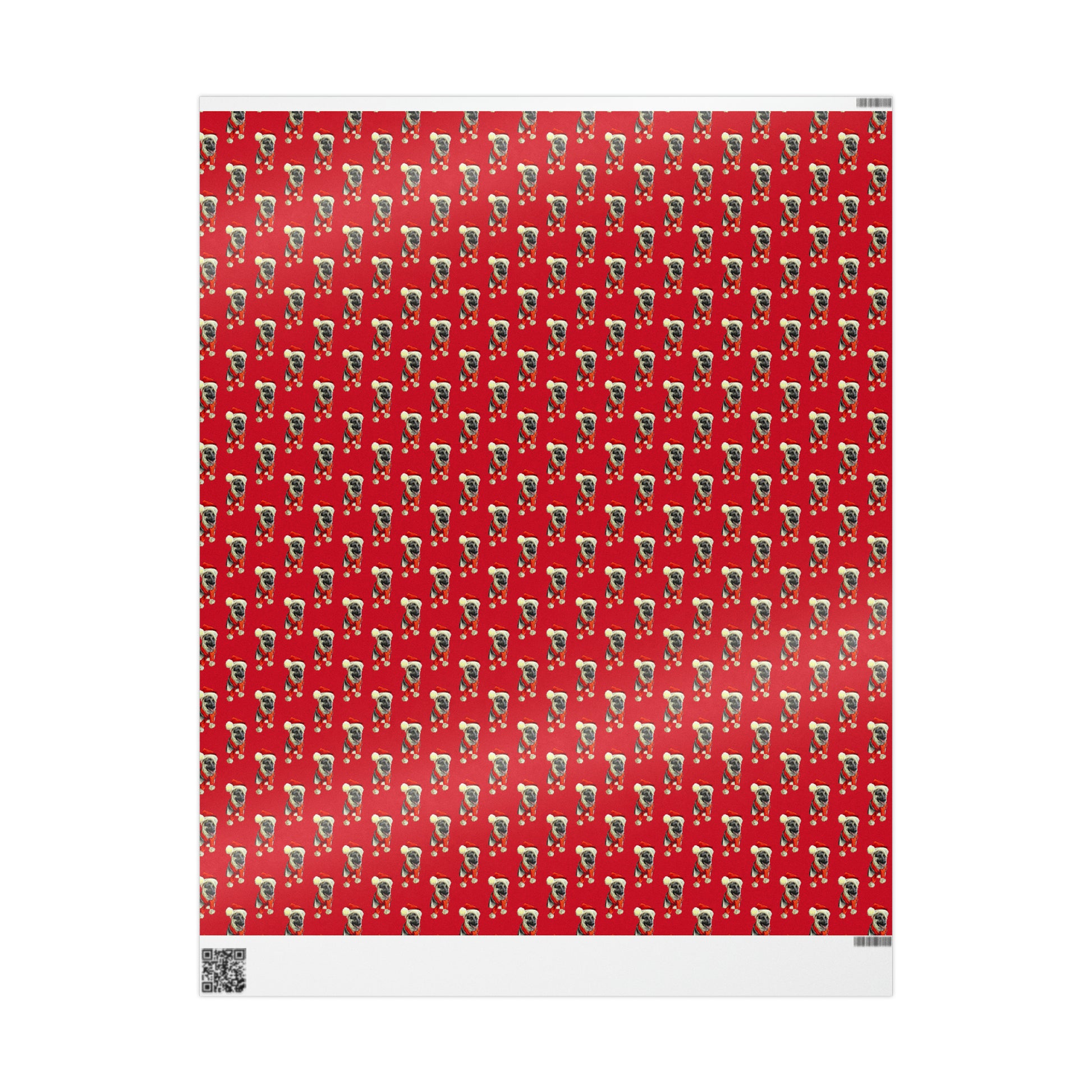 German Shepherd in Santa Hat Wrapping Paper - Red - Finleys Online