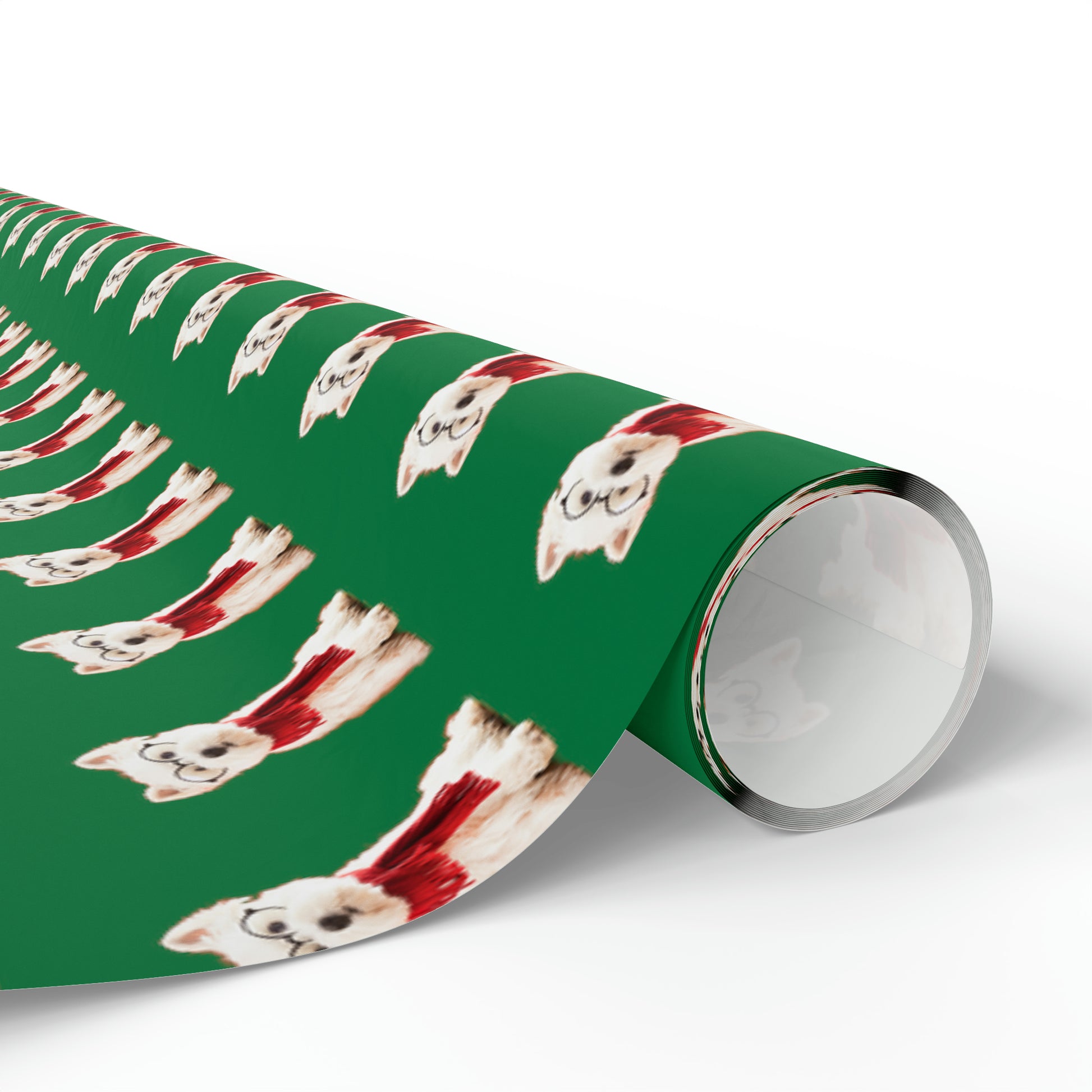 Westie Green Wrapping Paper - Finleys Online