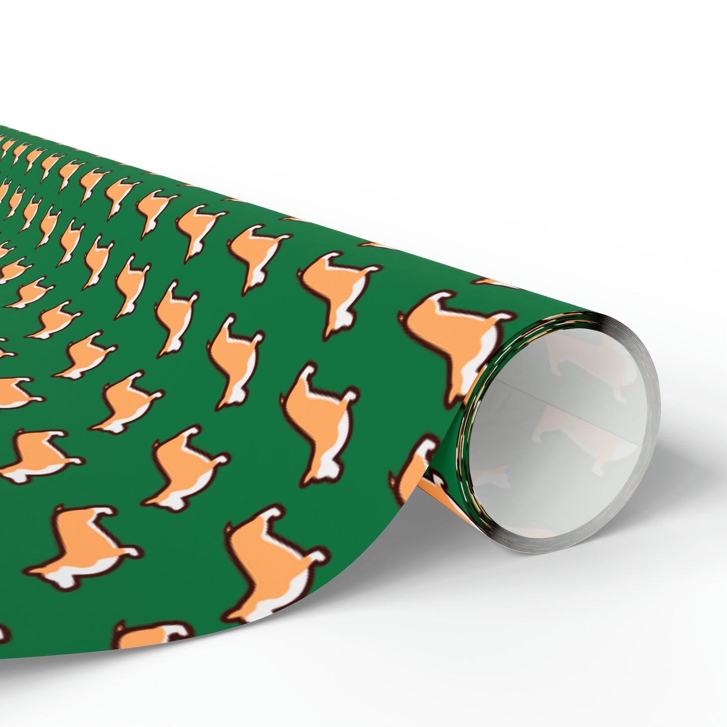 Modern Corgi Green Wrapping Paper - Finleys Online