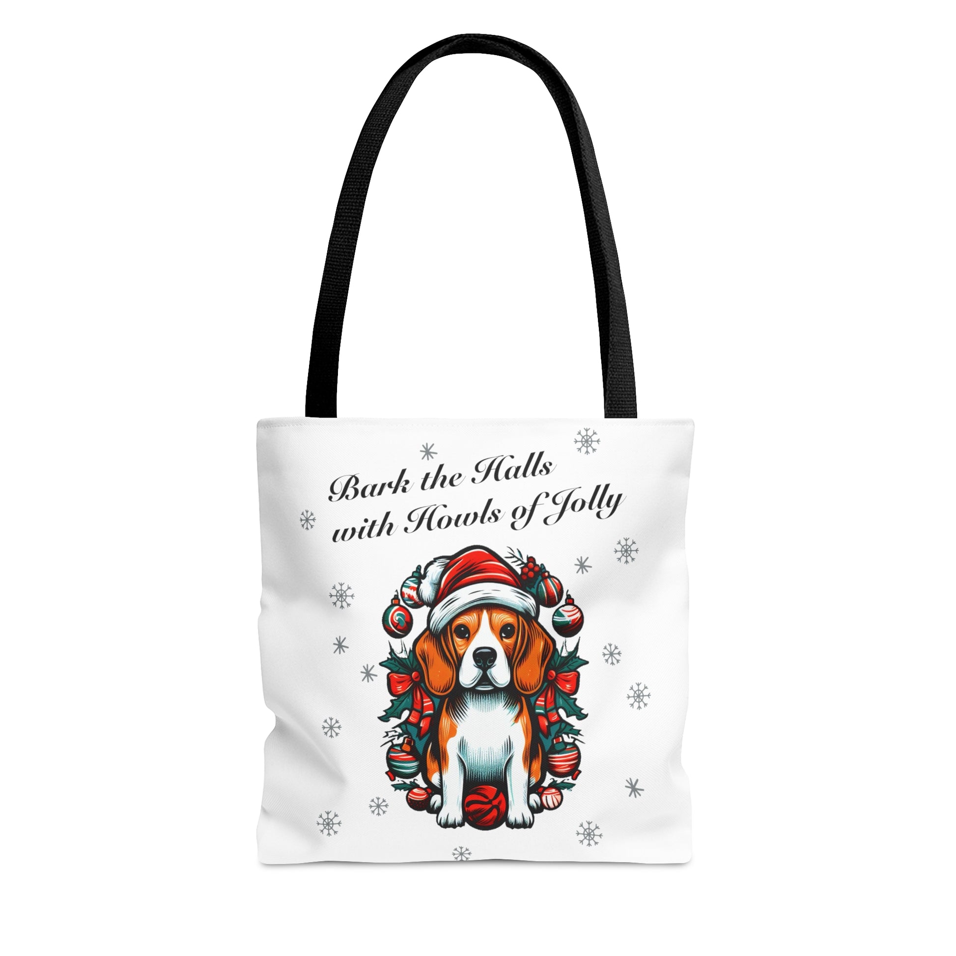 "Bark the Halls with Howls of Jolly" Beagle Tote Bag - Finleys Online