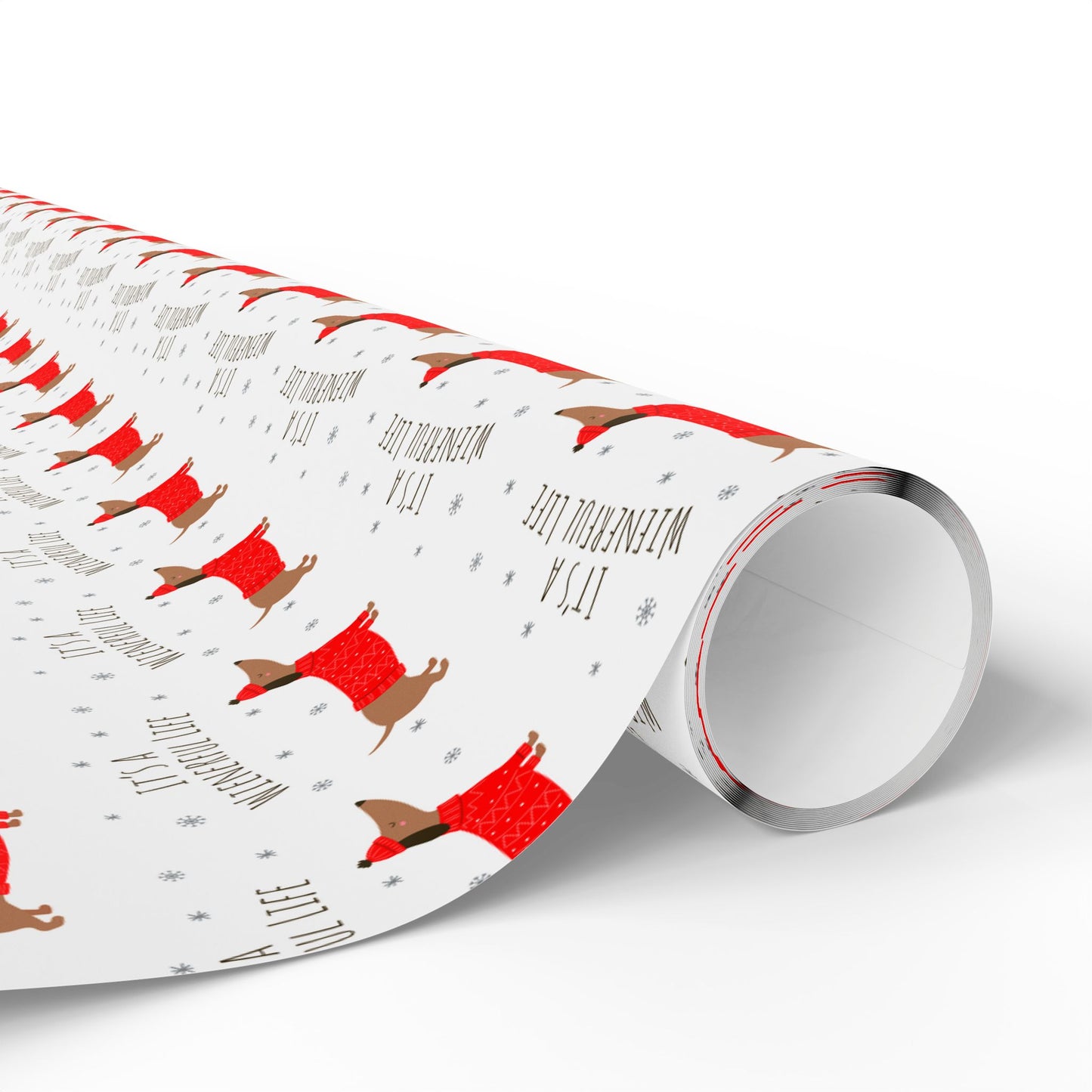 "It's a Wienerful Life" Dachshund Wrapping Paper