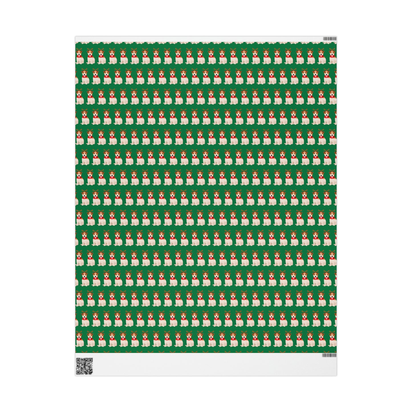 Jack Russel Green Wrapping Paper - Finleys Online