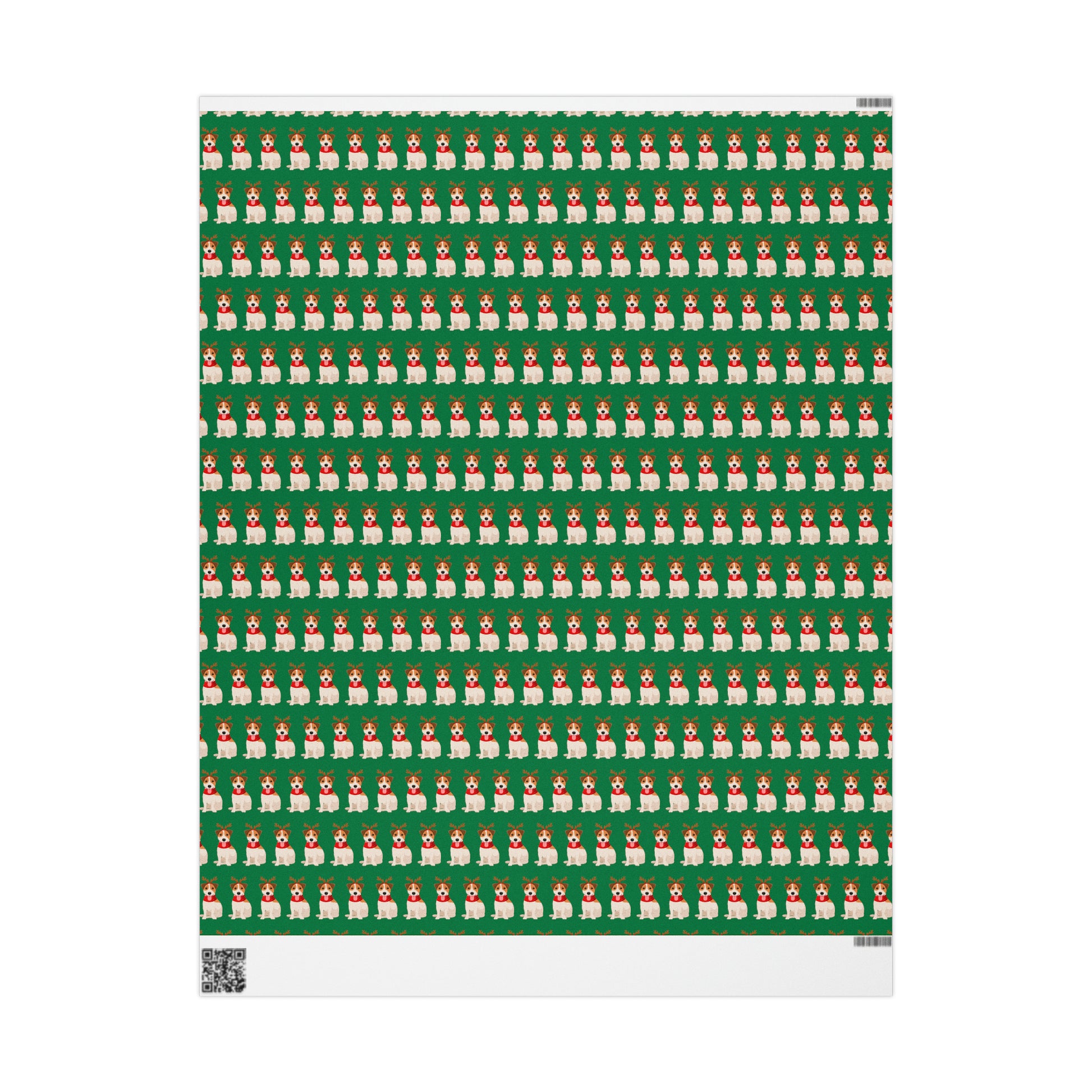 Jack Russel Green Wrapping Paper - Finleys Online