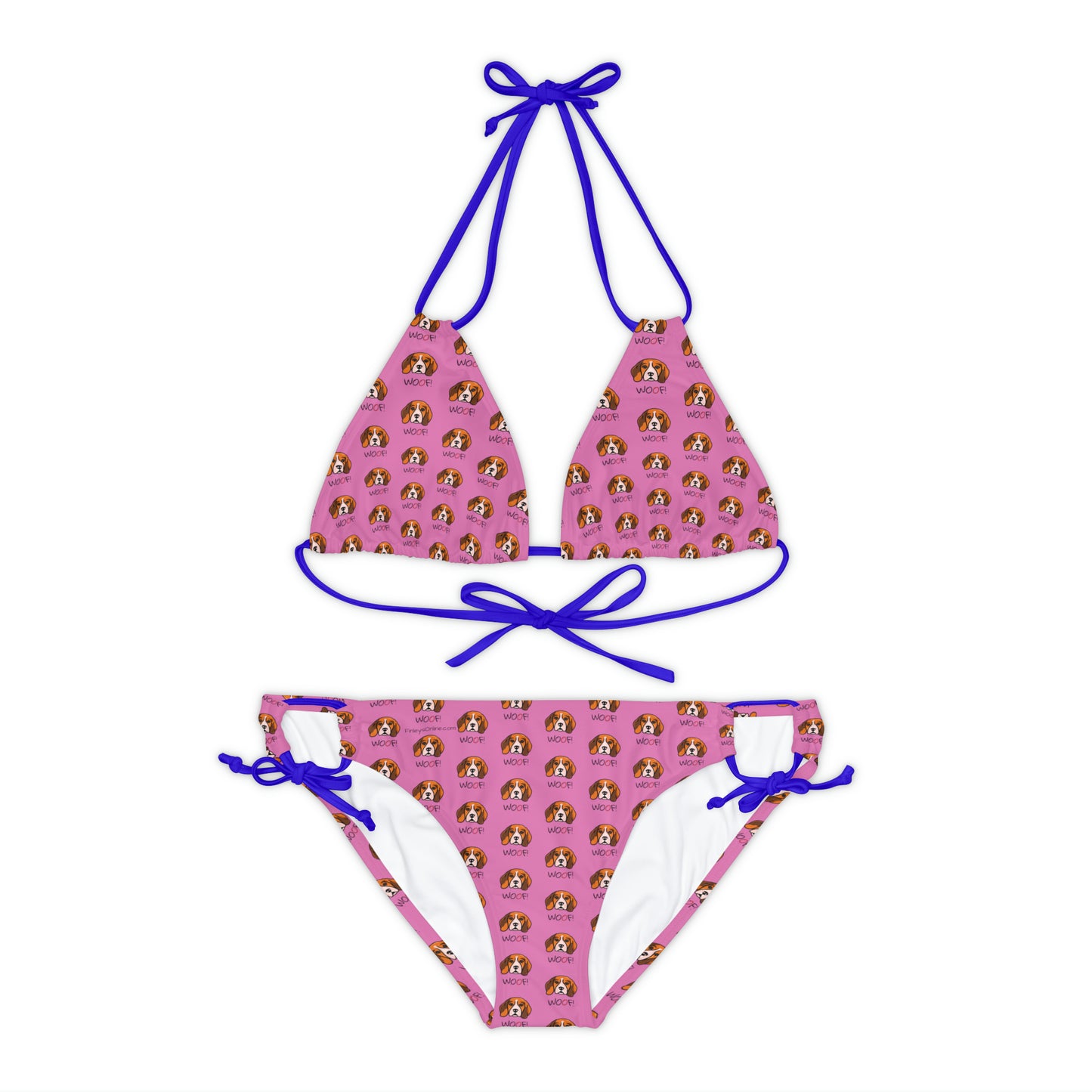 Beagle Woof! Strappy Bikini Set - Pink - Finleys Online