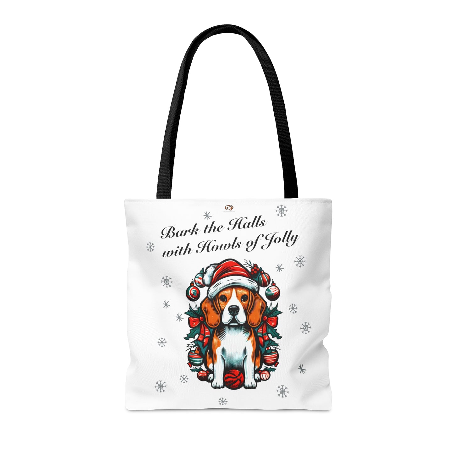 "Bark the Halls with Howls of Jolly" Beagle Tote Bag - Finleys Online