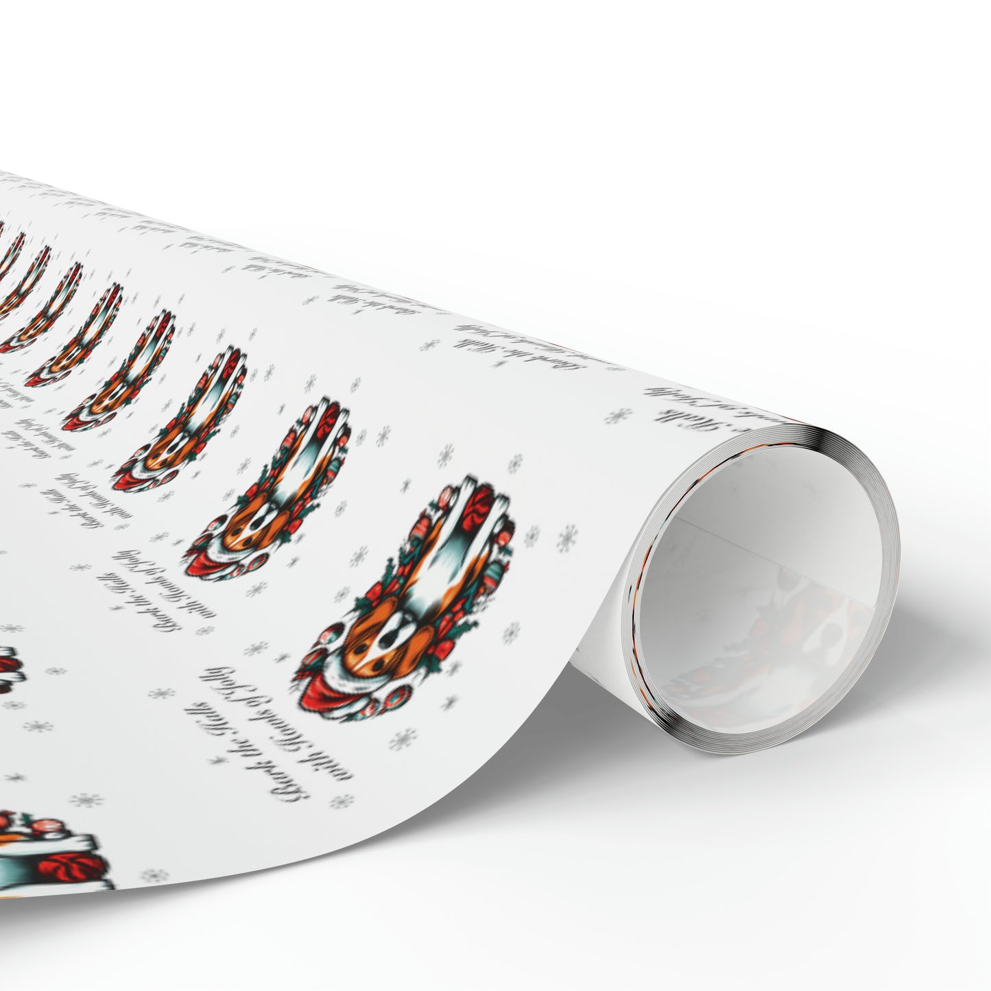 "Bark the Halls with Howls of Jolly" Beagle Wrapping Paper - Finleys Online