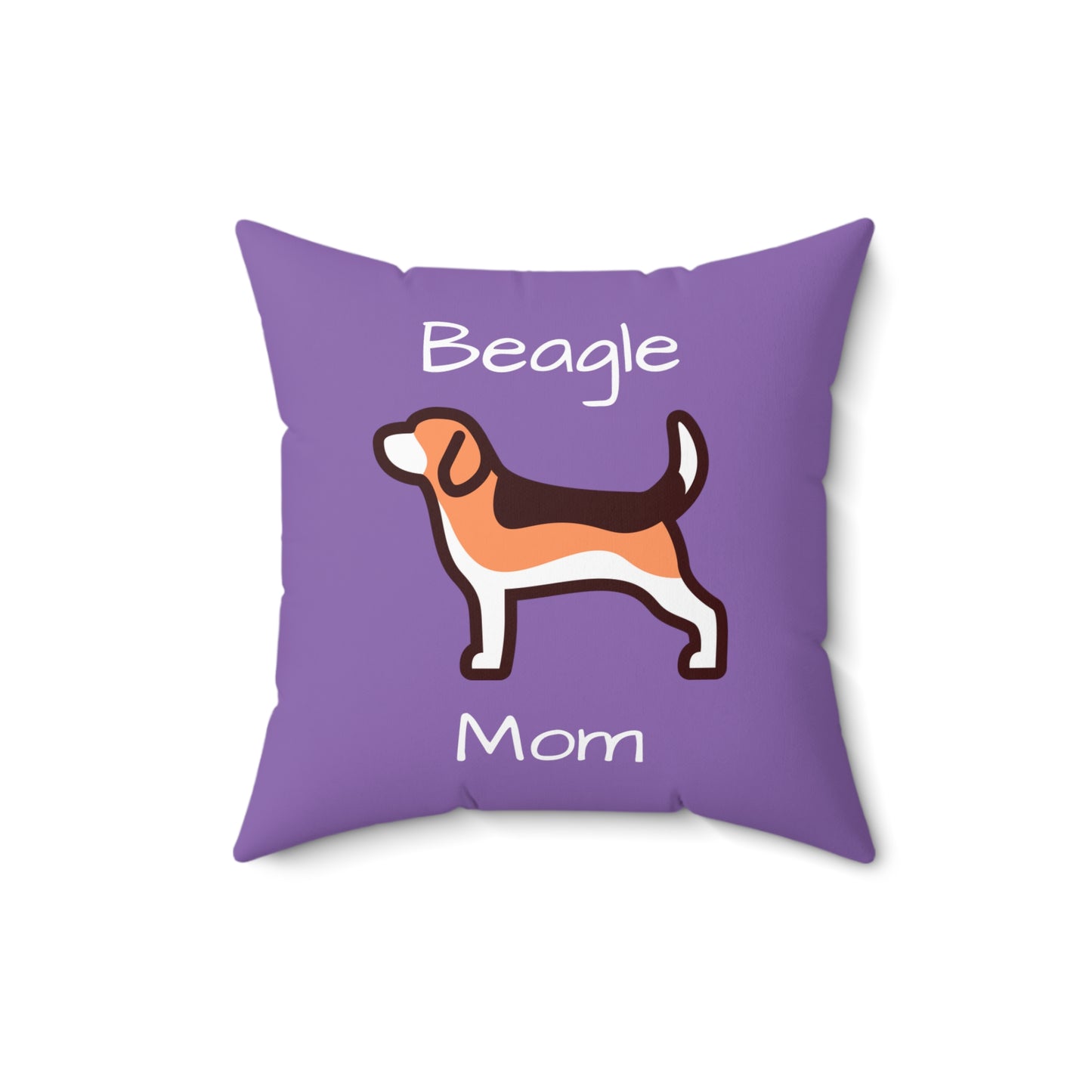 Beagle Mom Spun Polyester Square Pillow - Lavender - Finleys Online