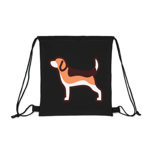 Modern Beagle Outdoor Drawstring Bag - Black - Finleys Online