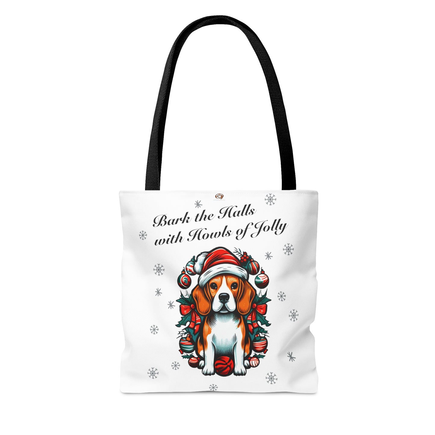 "Bark the Halls with Howls of Jolly" Beagle Tote Bag - Finleys Online