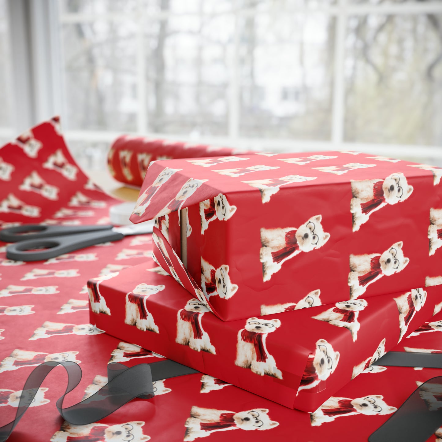 Westie Red Wrapping Paper - Finleys Online