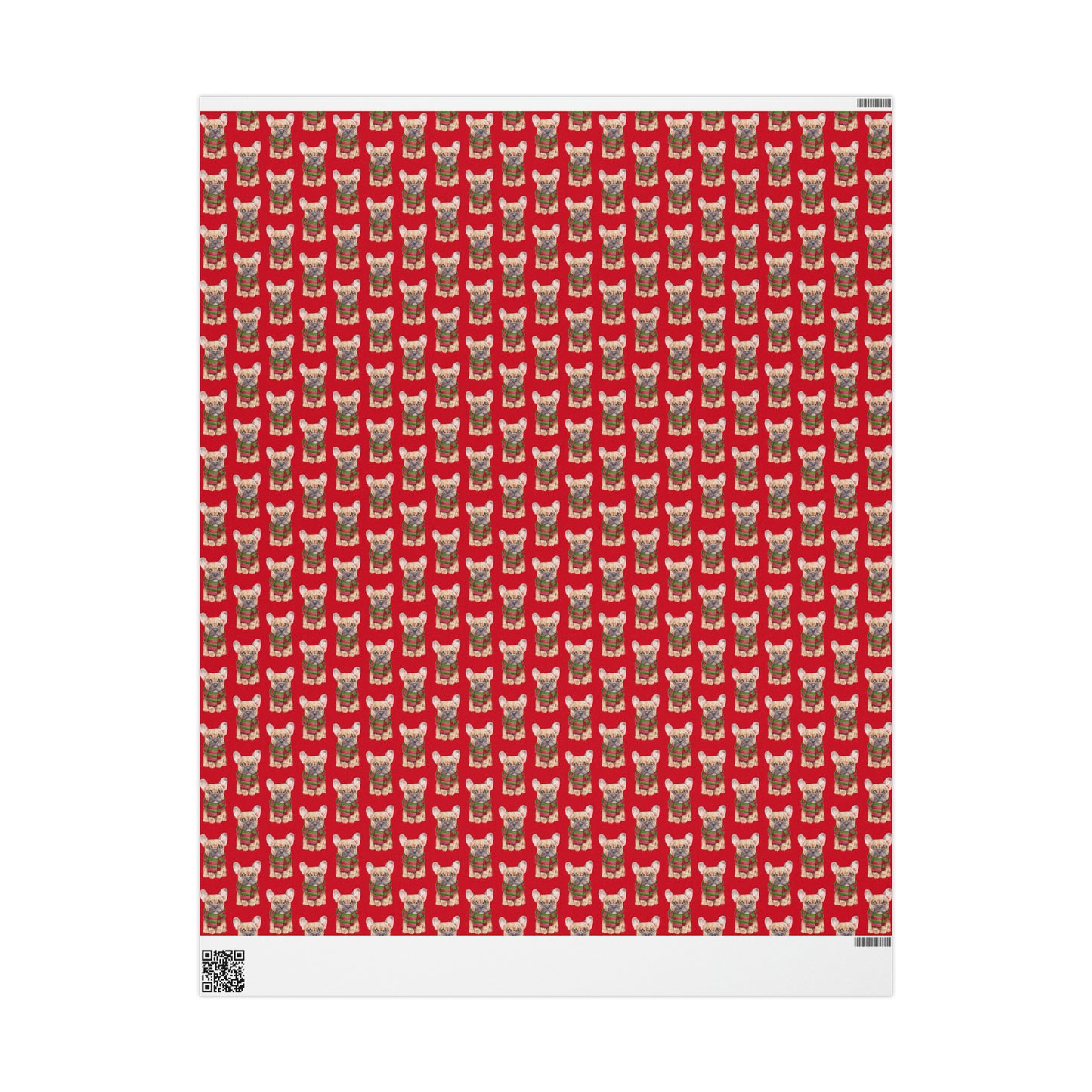 New Sizes: French Bulldog (Frenchie) Red Wrapping Paper - Finleys Online