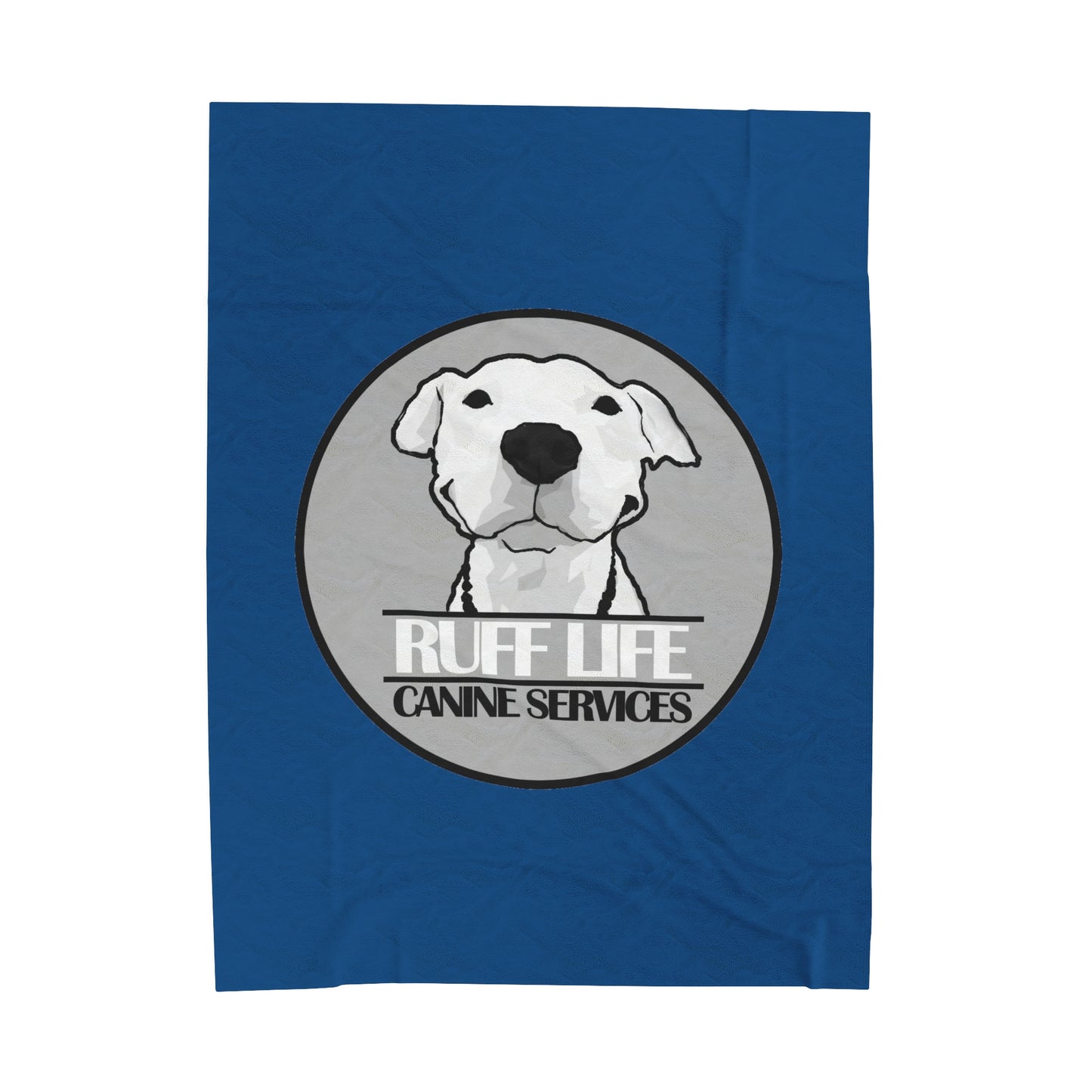 Ruff Life Blue Velveteen Plush Blanket