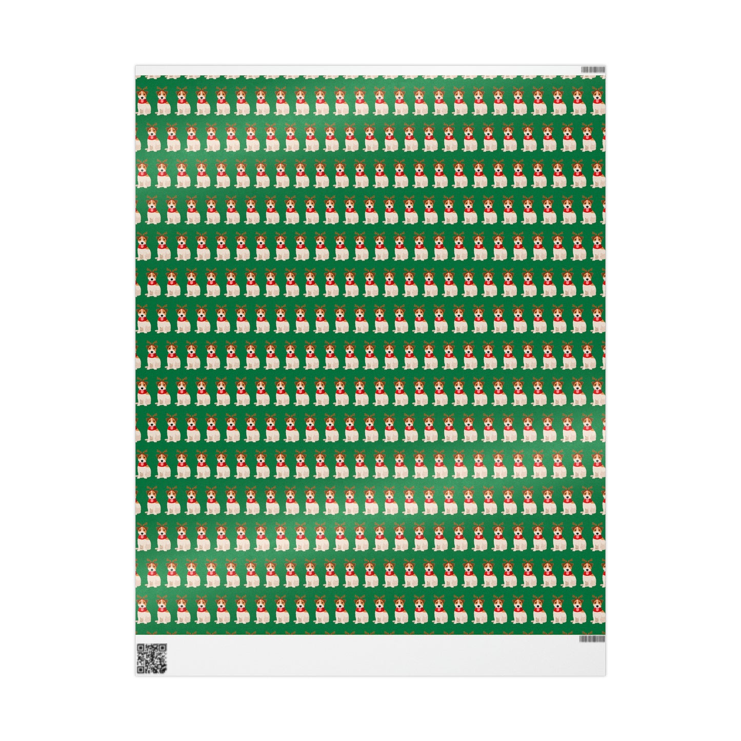 Jack Russel Green Wrapping Paper - Finleys Online