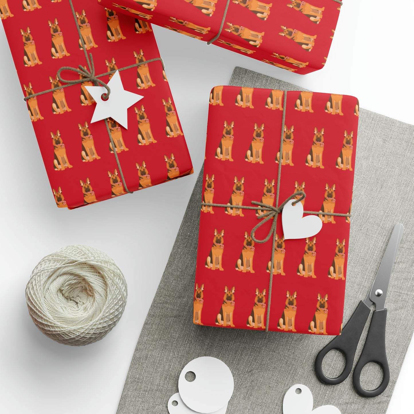 German Shepherd Red Wrapping Paper - Finleys Online