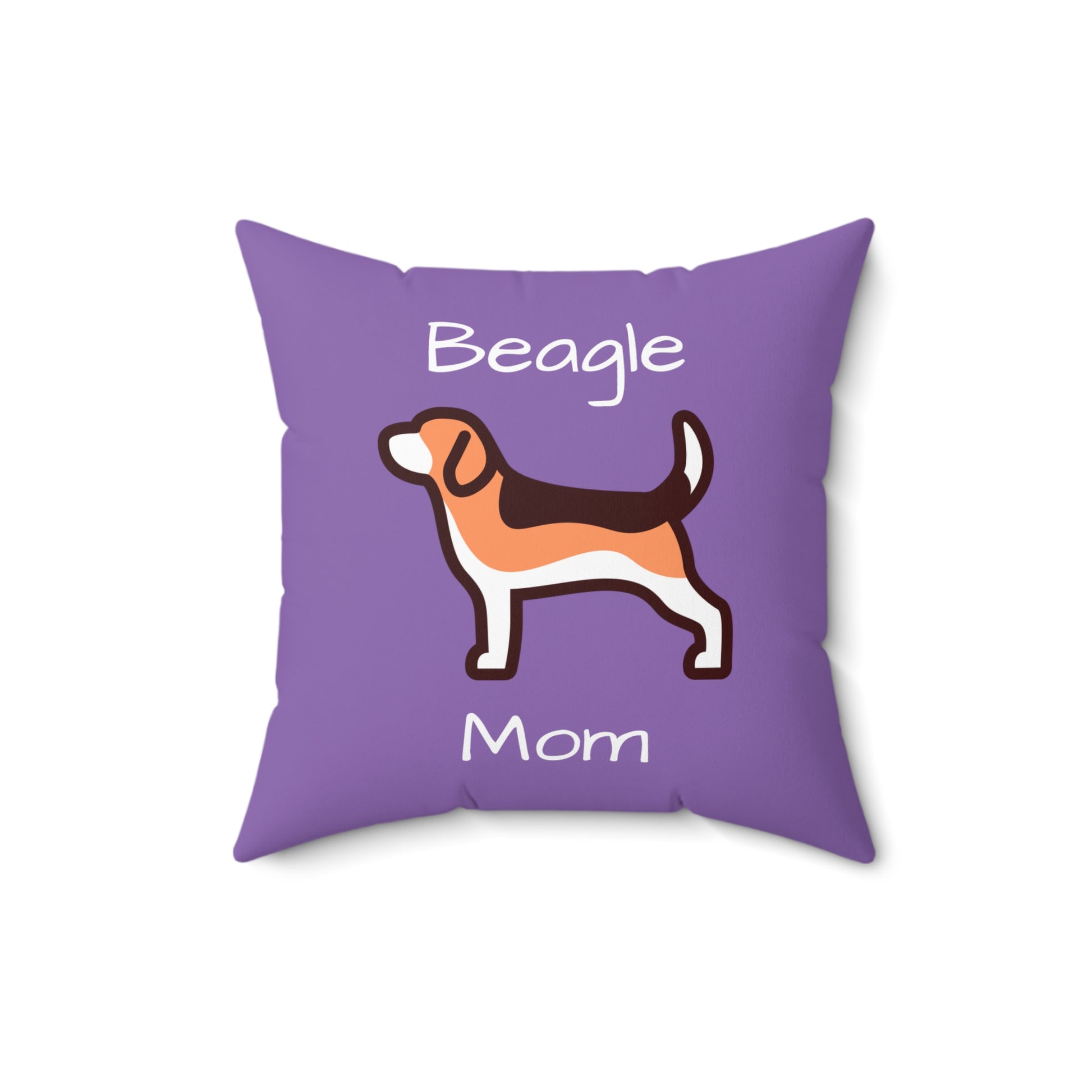 Beagle Mom Spun Polyester Square Pillow - Lavender - Finleys Online