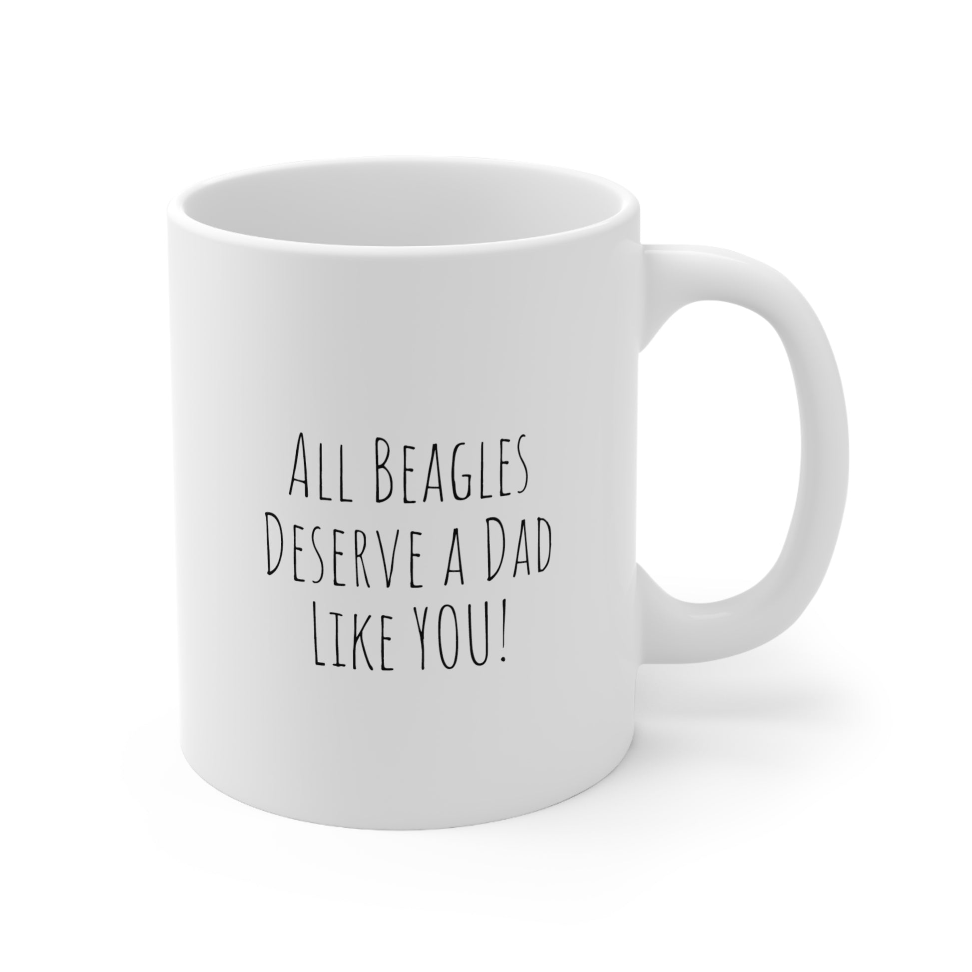 Modern Beagle Dad Ceramic Mug 11oz - Finleys Online