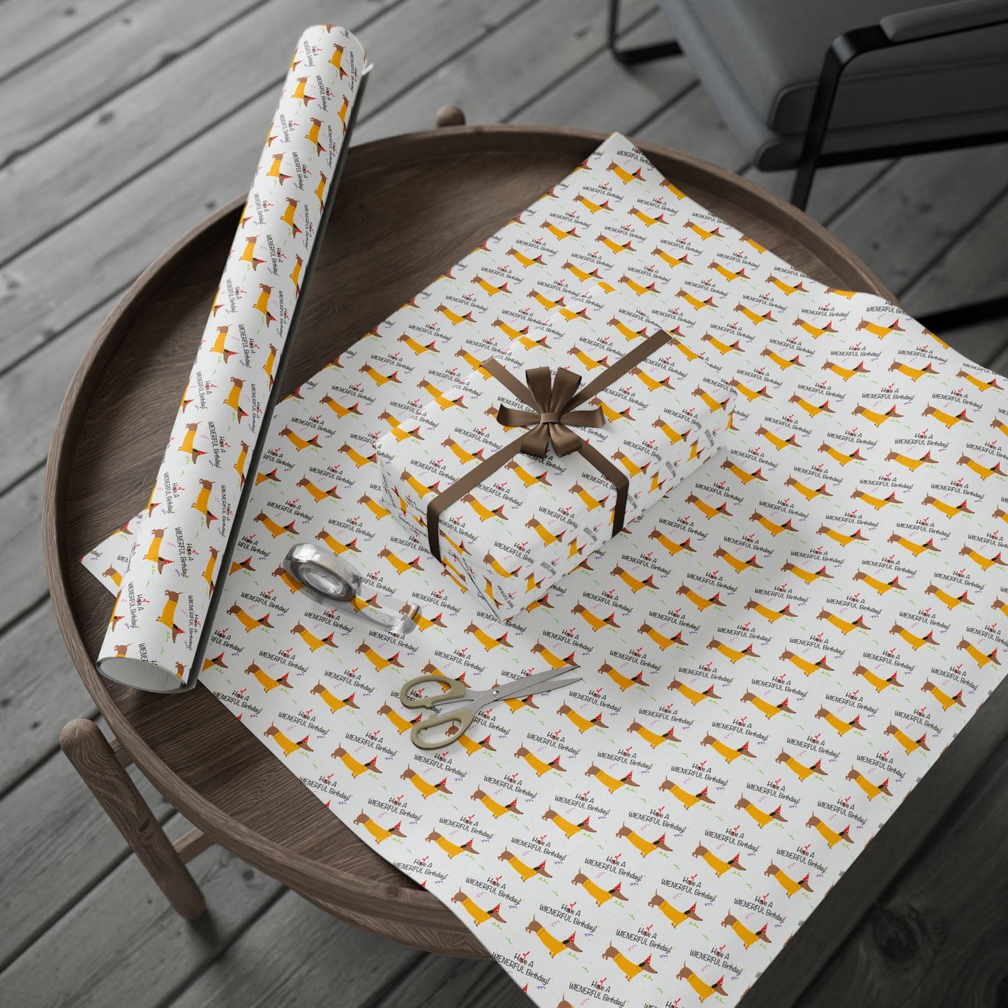 Have a Wienerful Birthday Dachshund Wrapping Paper