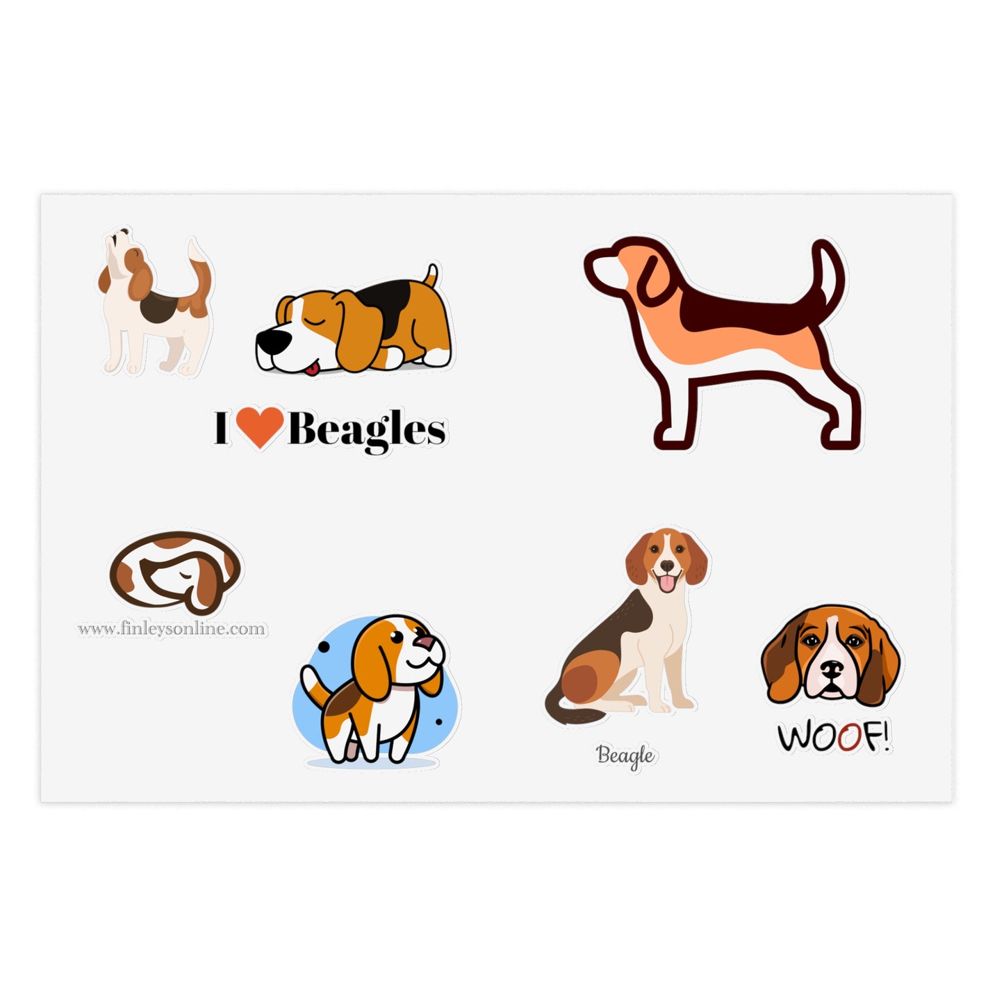 Beagle Sticker Sheets - Finleys Online