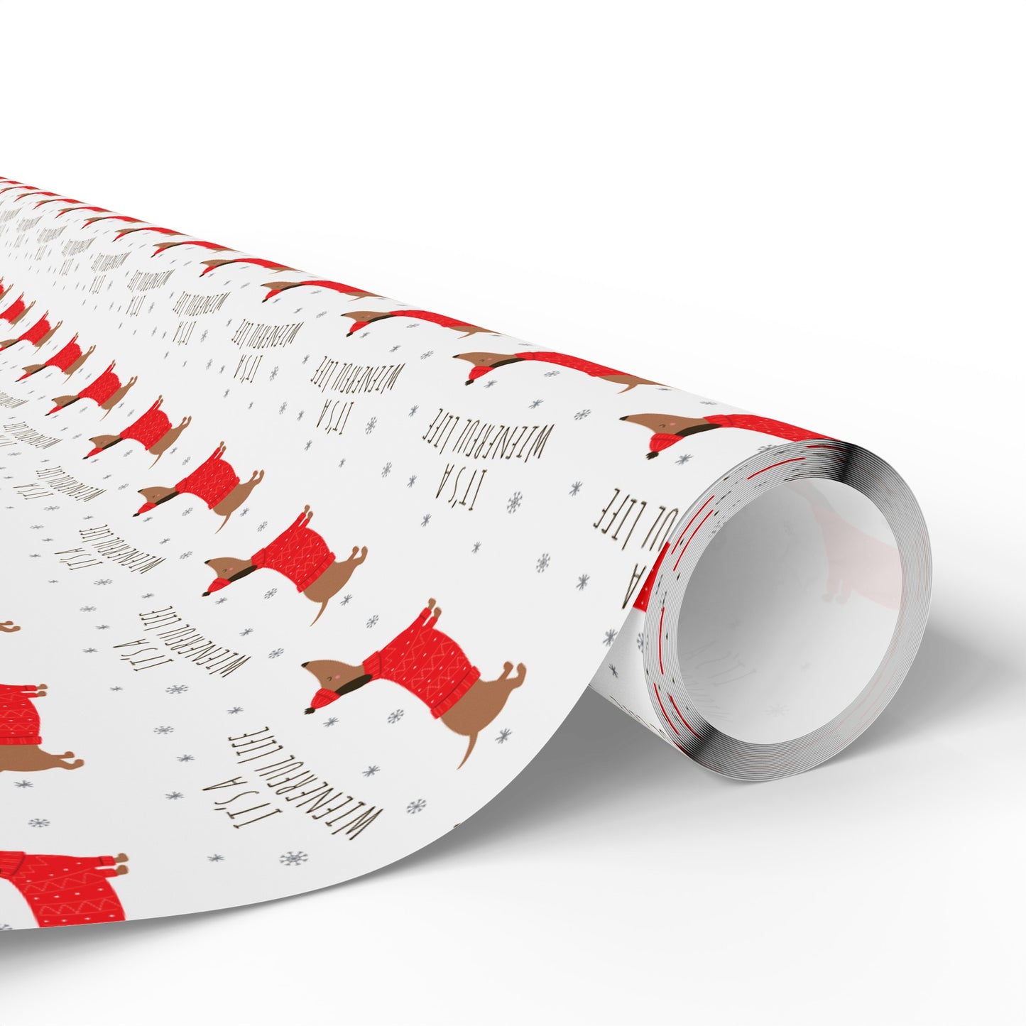 "It's a Wienerful Life" Dachshund Wrapping Paper