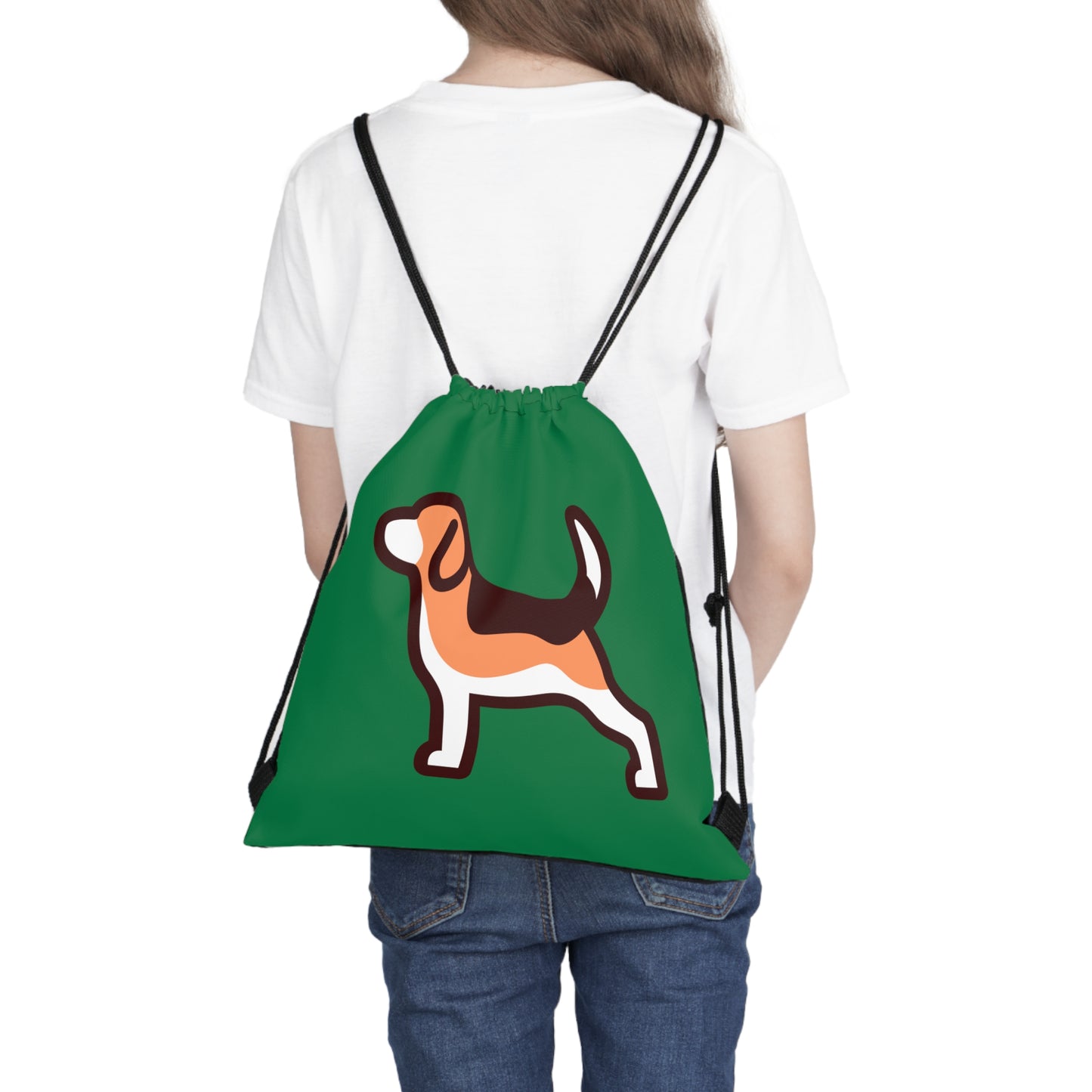 Modern Beagle Outdoor Drawstring Bag - Green - Finleys Online